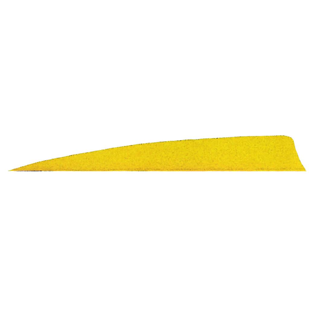 Gateway 500RSSFY-50 Shield Cut Feathers Neon Yellow 5" RW 50 Pack