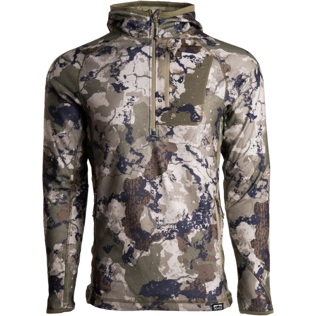 Kings XKG4206-XK7 Elevation 1/4 Zip Tee XK7 Camo Medium, Polygiene, 4-Way Stretch