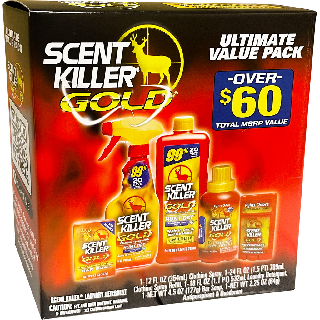 Wildlife Research 1607 Scent Killer Gold Pack: Spray, Refill, Detergent, Soap