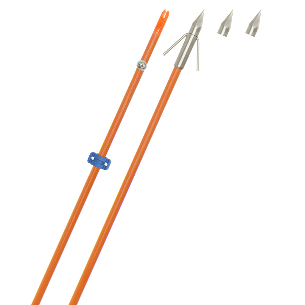 Fin Finder 13181 Raider Pro Bowfishing Arrow Orange 5/16"x32" Big Head