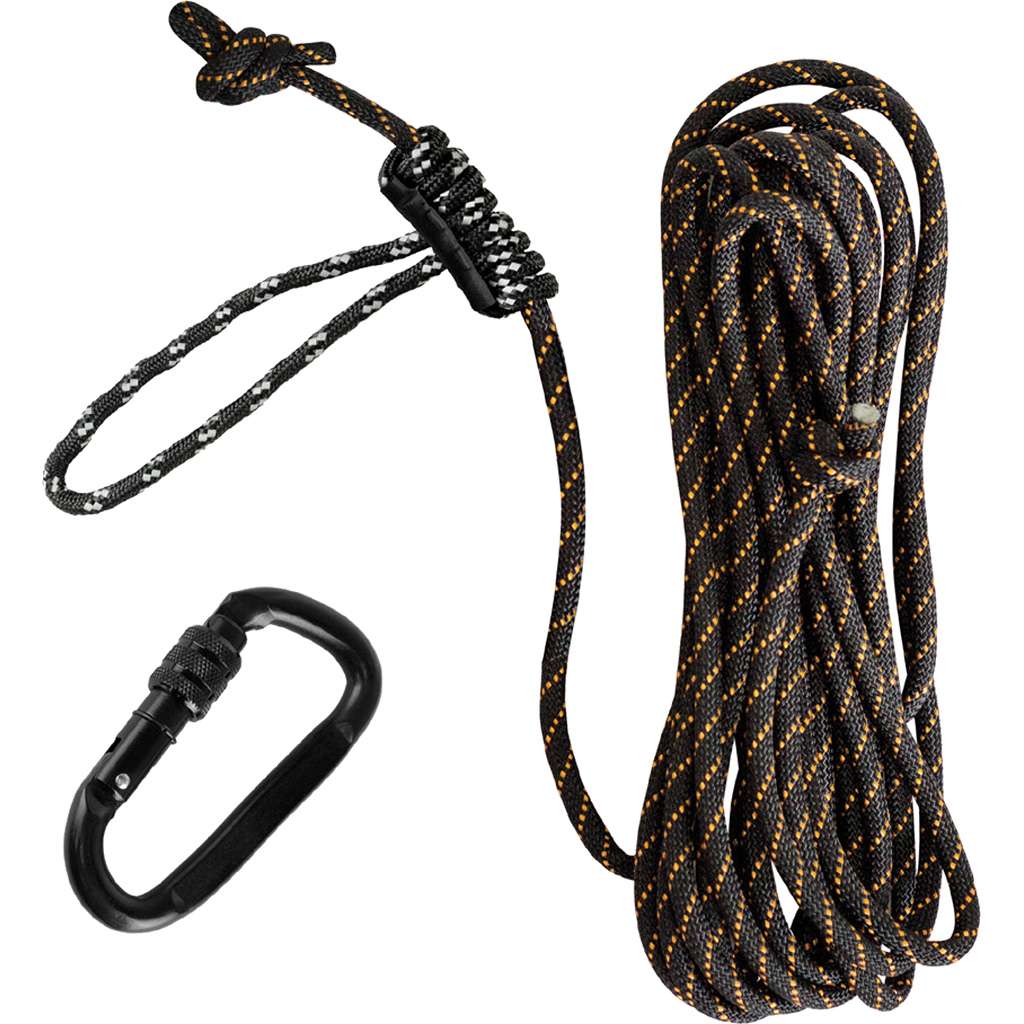 Hawk HWK-HA500 Safety Line 30' with Prussic Knot & Carabiner - Hawk Treestands