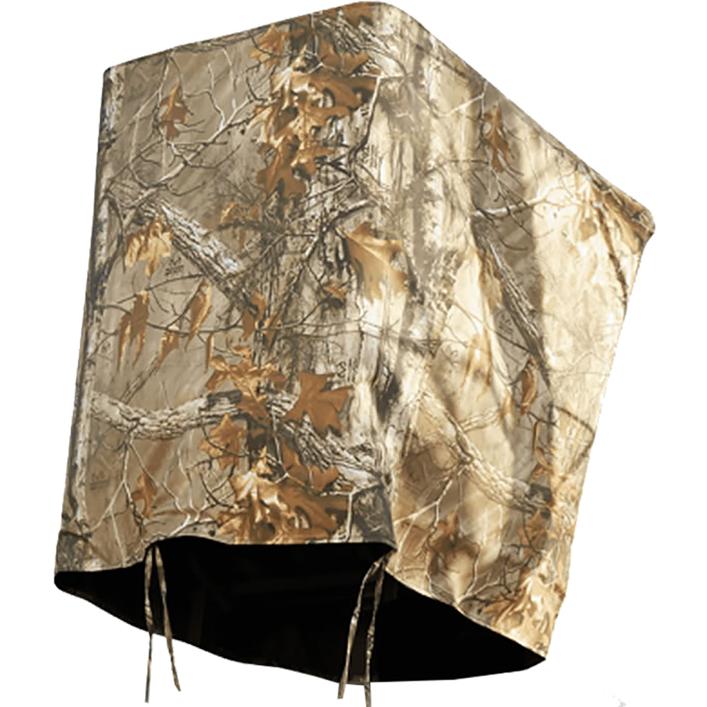 Hunters Specialties Treestand Skirt Timber - Realtree Camo, Fits Any Shooting Rail, Black Interior