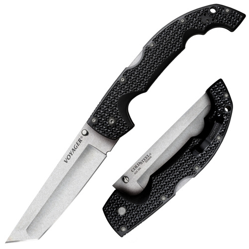 Cold Steel CS29AXT Voyager XL 5.5" Tanto AUS-10A Blade Black Handle