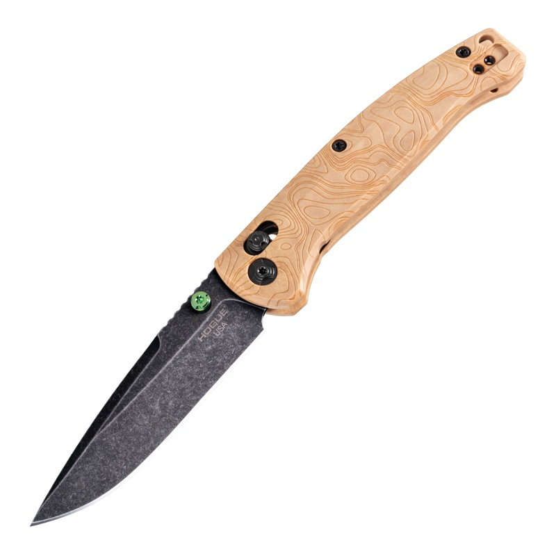 HOG 24459 MYSTO 3.4 CLIP PNT BLK STONEWASH - Hogue - CLIP POINT