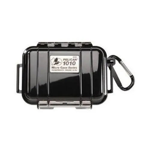 Pelican 1010 Micro Case Waterproof Black Cubed-Foam O-Ring Valve
