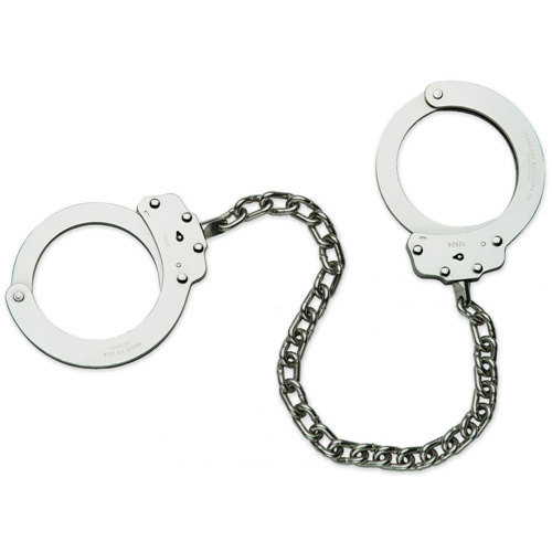 Model 703C 15'' Leg Iron - Nickel Finish - Peerless Handcuff Company