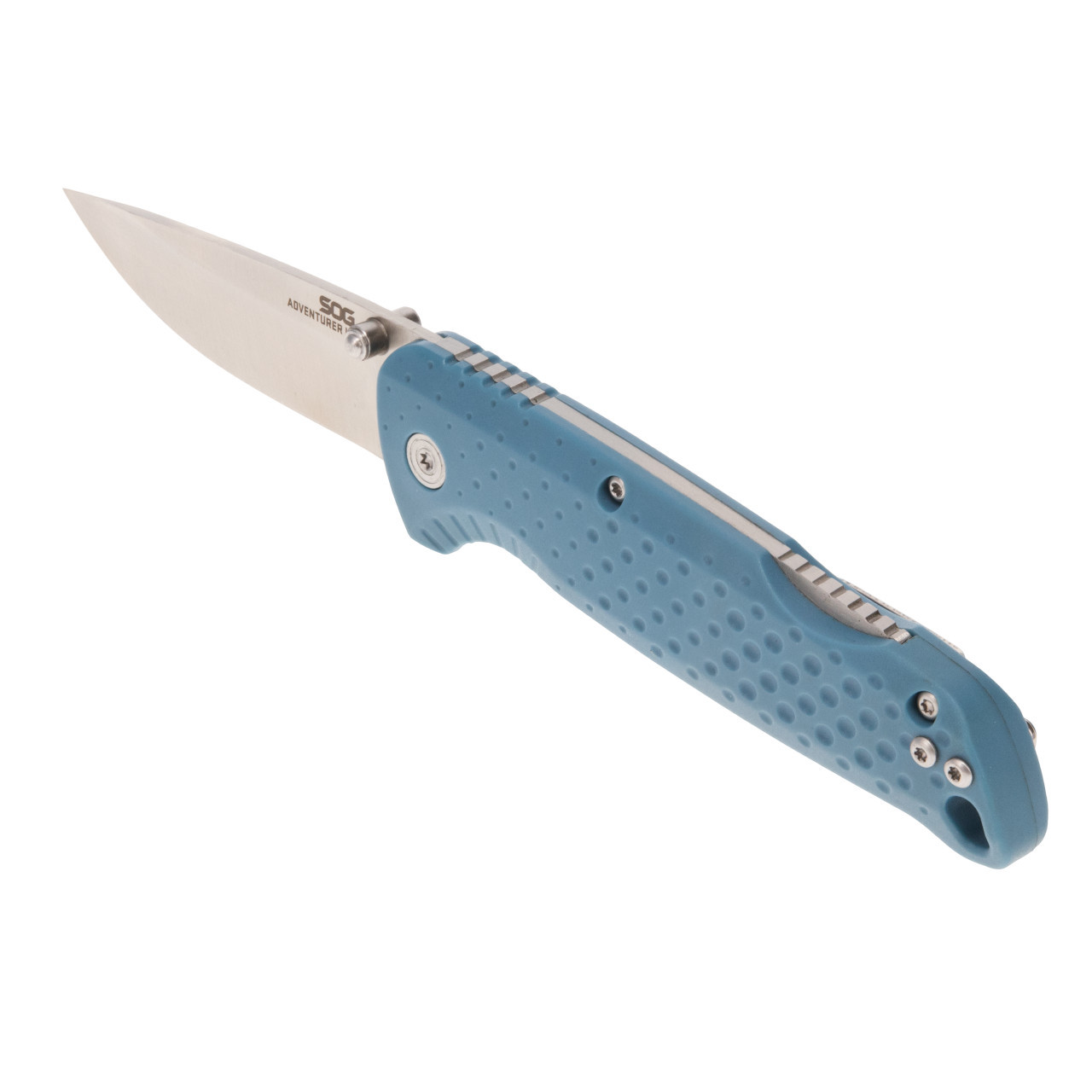 SOG Adventure LB Folding Knife 3.5" Satin Blade Nordic Blue Handle