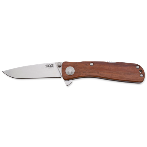 SOG SOGTWI17CP Twitch II 2.65" AUS-8A Blade Rosewood Handle Knife - SOG - DROP POINT