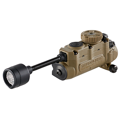 STREAMLIGHT SIDEWINDER STALK INCLDS HELMET CLIPE-MOUNT (1)CR123A & AA BATTERY - MAILER-COYOTE