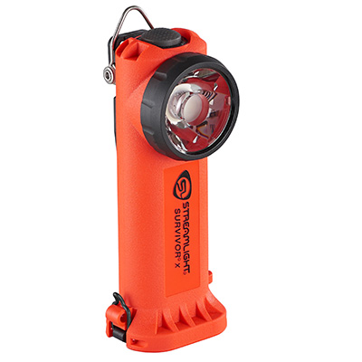 Streamlight Survivor X LED Flashlight - Orange, 120v/100v AC/12v DC, Rechargeable Lithium-ion Battery - Streamlight