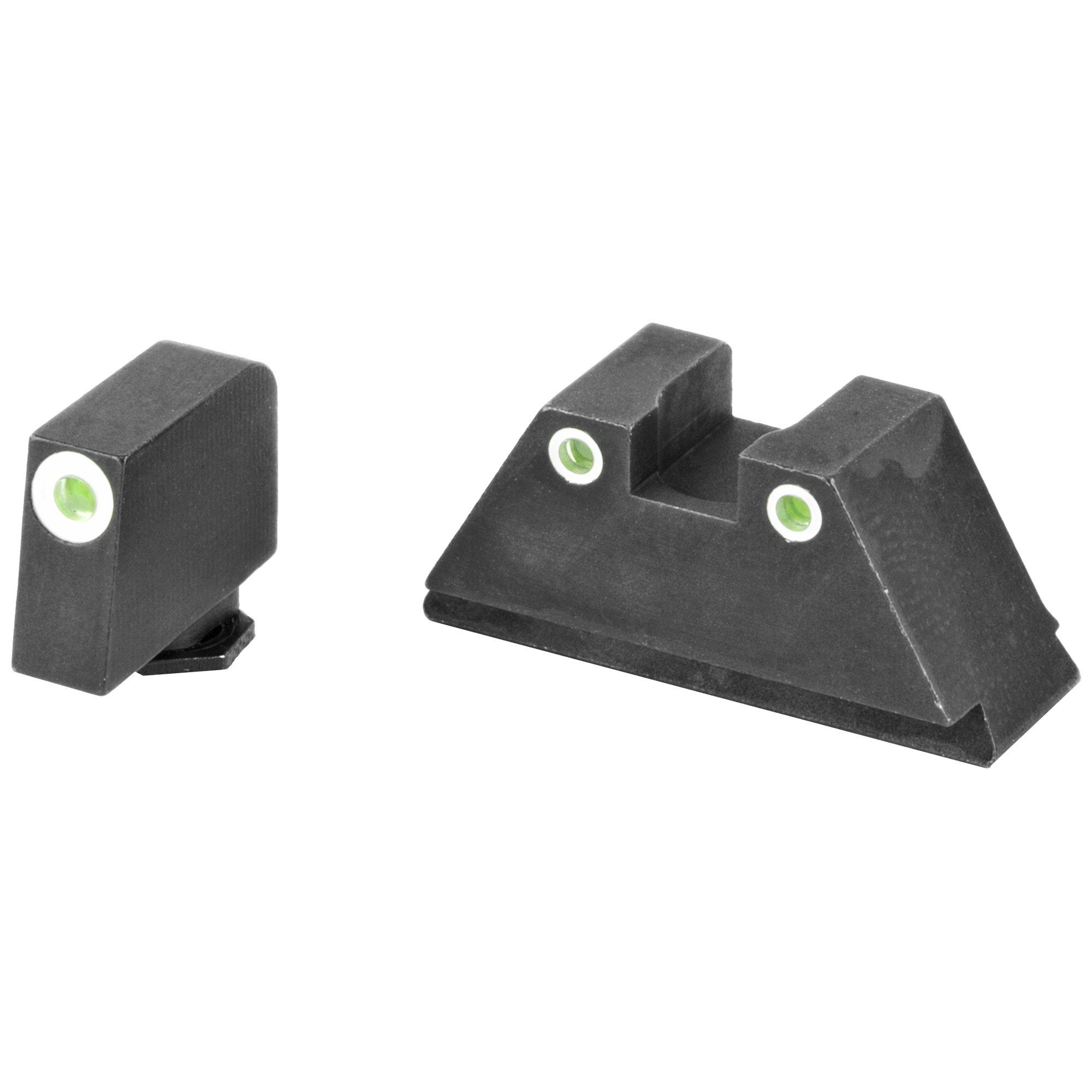 AmeriGlo GL329 Optic Sight Set Glock XL Tall Green Tritium White Outline - AmeriGlo - STEEL