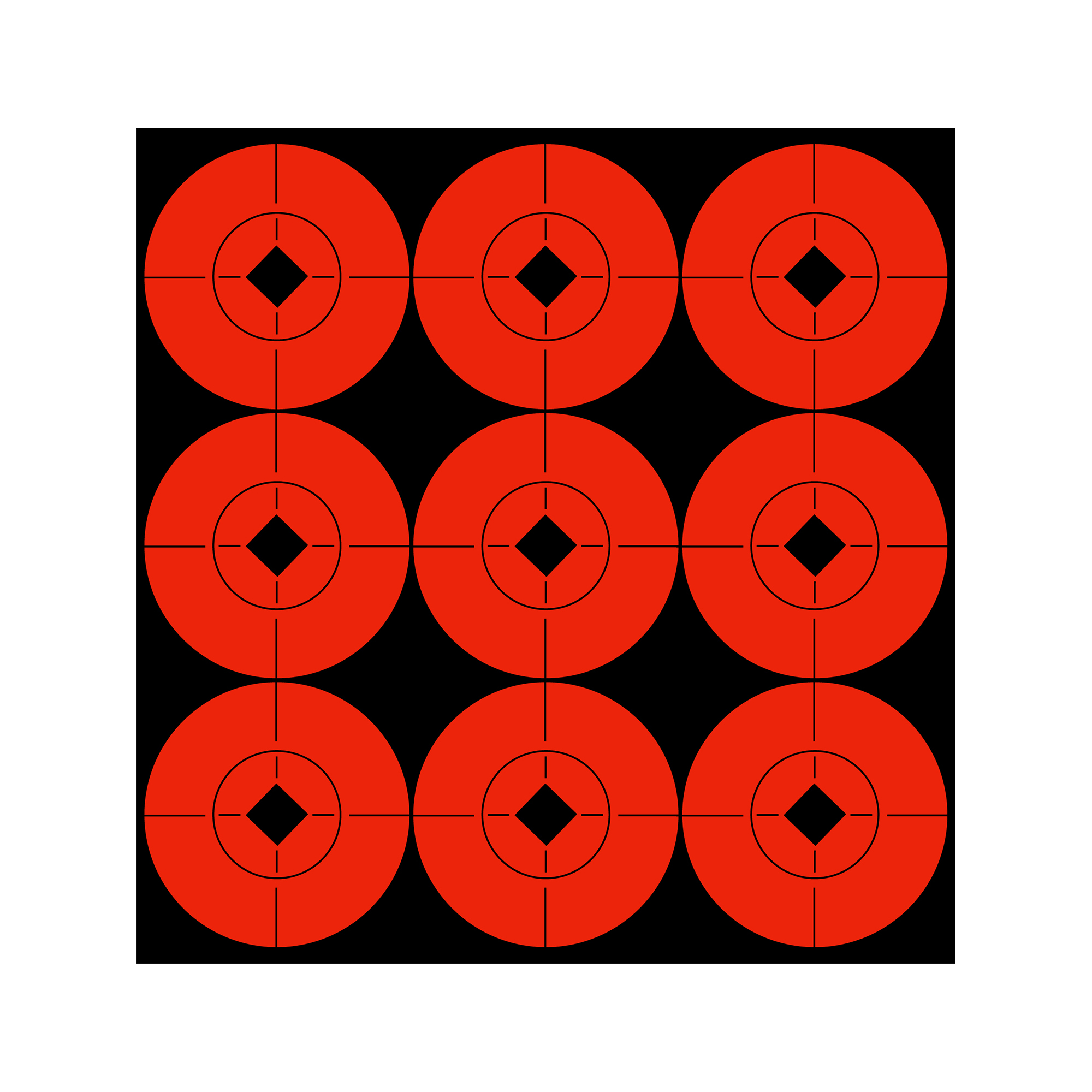 Birchwood Casey BC-33902 Target Spots 2 in Black Orange 90 Pack