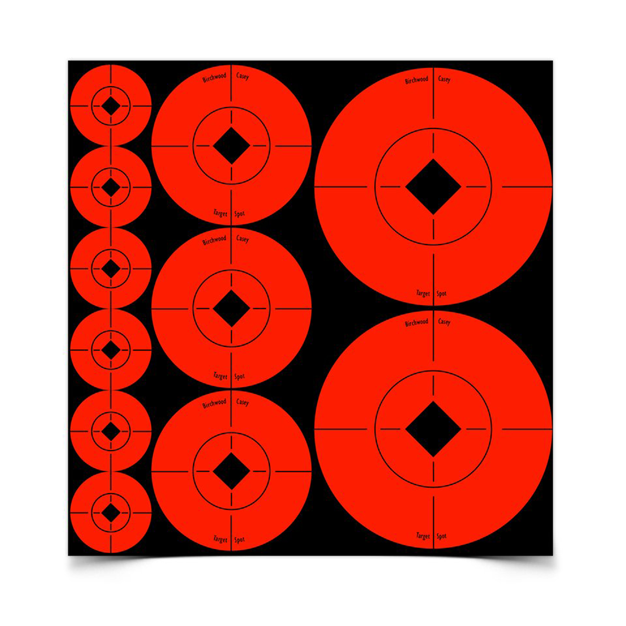 Birchwood CASEY Target Spots Assorted Size Orange Targets (33928) - Birchwood Casey - 1"/2"/3"