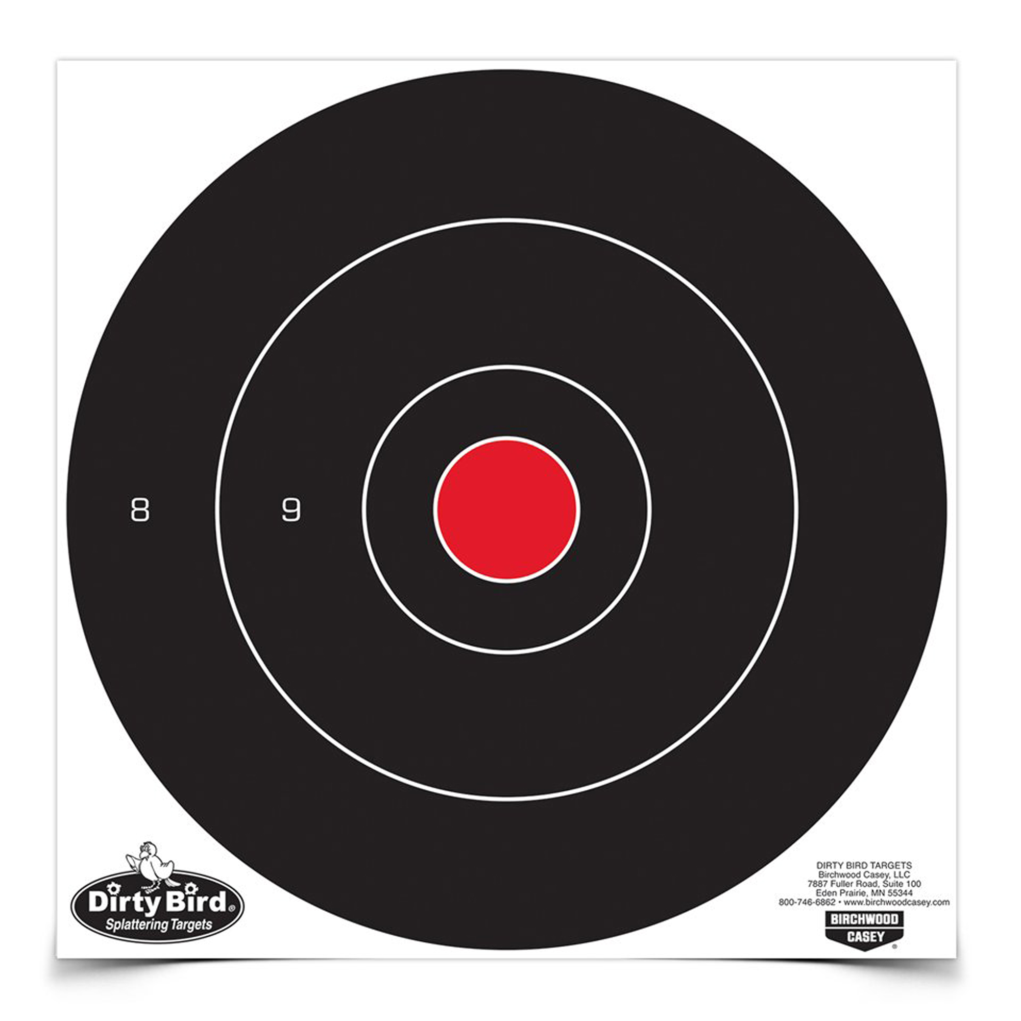 Birchwood Casey BC-35012 Bull's-Eye Target 12 in 12 Pack Black White - Birchwood Casey - 12"