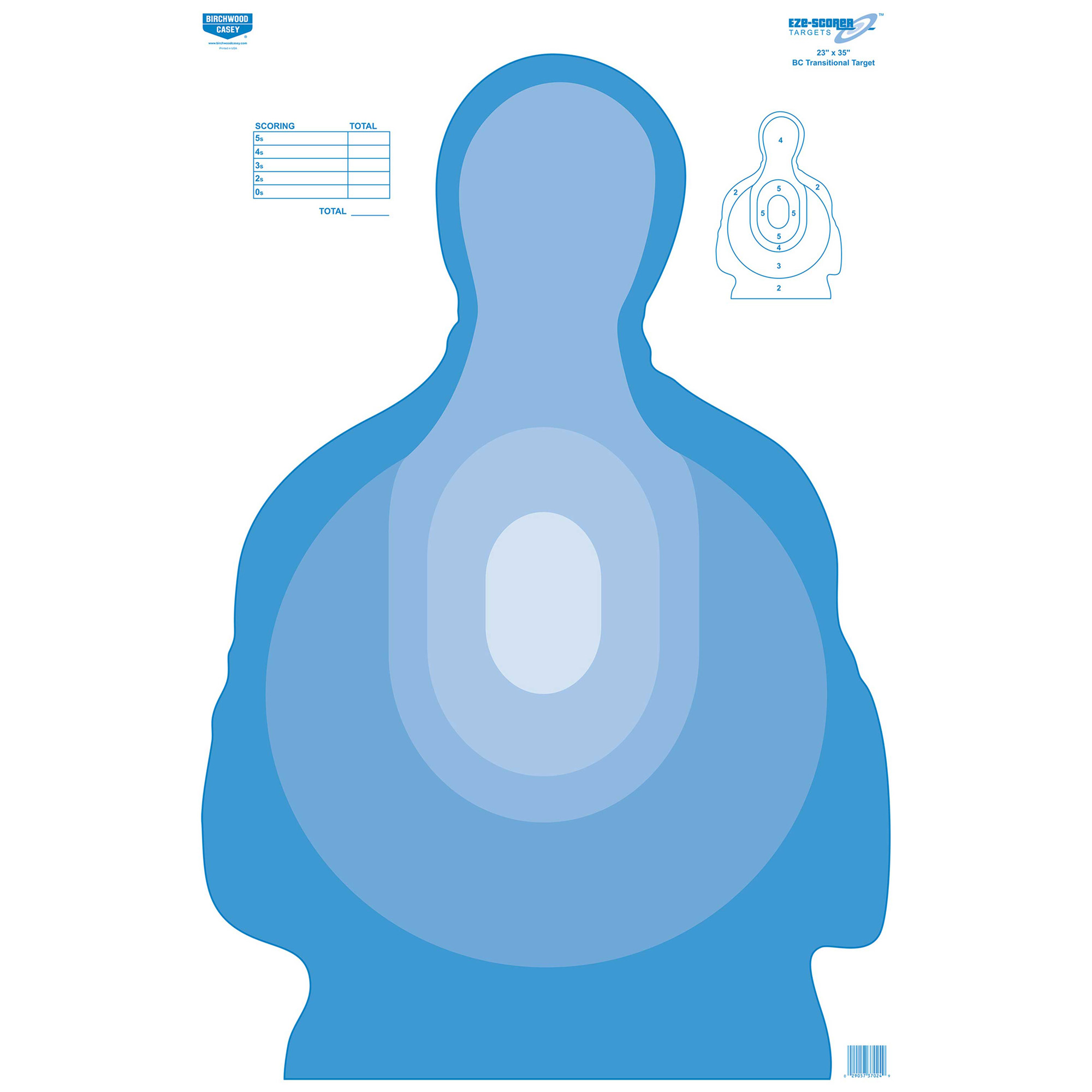 Birchwood CASEY Eze-Scorer 23x35in Transitional Blue Targets 100-Pack