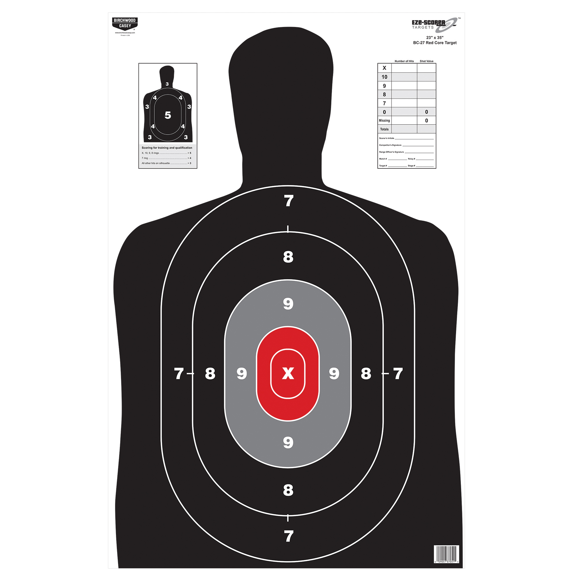 Birchwood Casey BC-27 Eze-Scorer Paper Target 23"x35" 100 Pack - Birchwood Casey