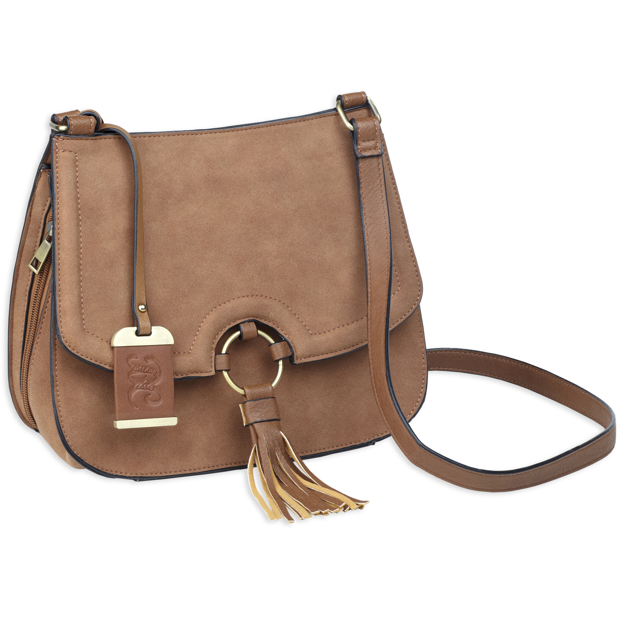 Bulldog Cases Cross Body Purse Holster f/Most Small Autos Leather BDP-034 - Bulldog - TAN