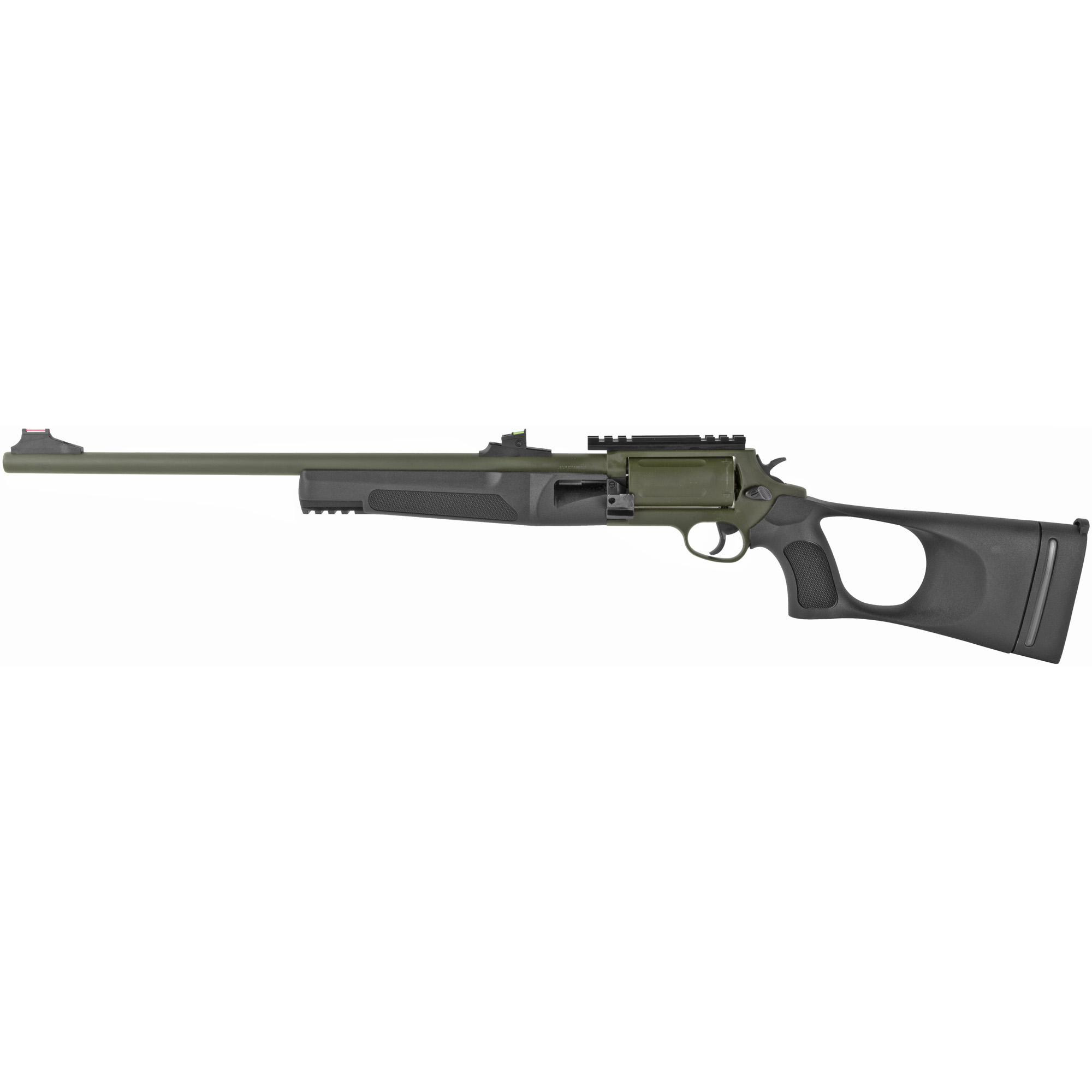 Rossi SCJT4510B Circuit Judge 45 Colt/410ga, 5-Round, 18.5-Inch Barrel, OD Green Finish, Black Synthetic Thumbhole Stock, Fiber Optic/Adjustable Sights, 31.8-Inch Length, 5.2 lbs