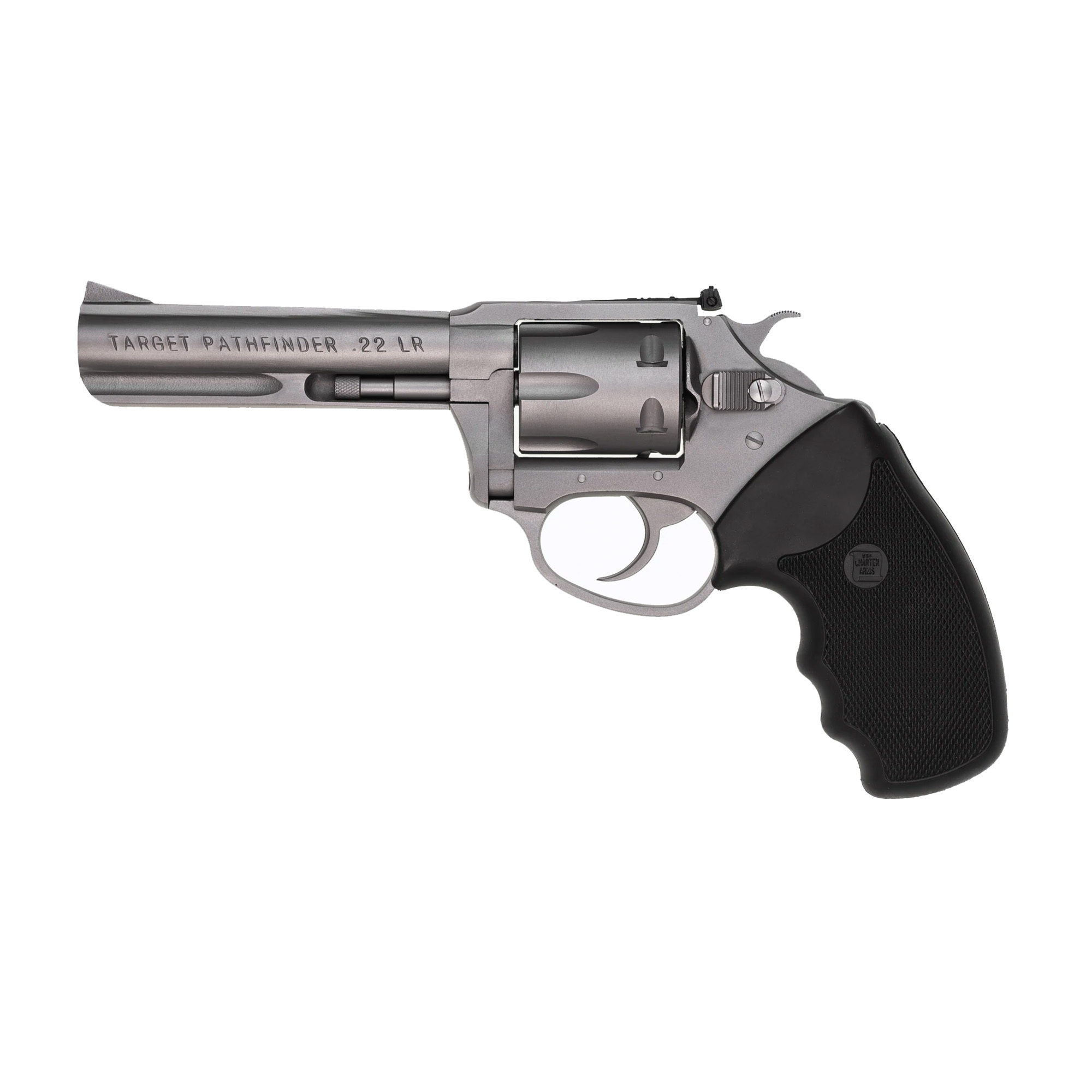 Charter Arms 72242 Pathfinder Target, DA/SA Action, 22 LR Caliber, 6-Round Capacity, Adjustable Sights, 4.2-Inch Stainless Barrel, Rubber Black Grip - CHARTER ARMS - 22 LR