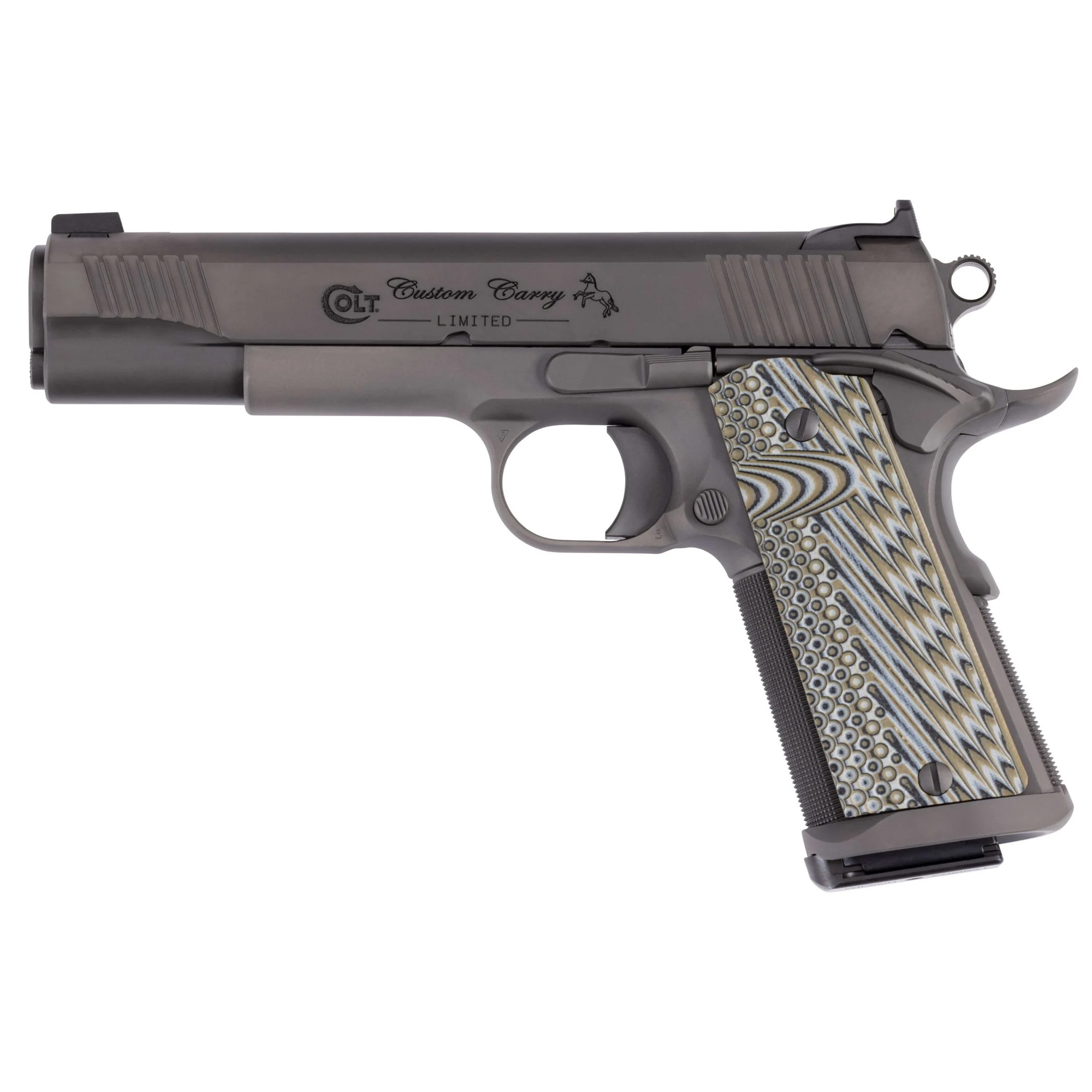 Colt O1080CS Custom Carry Government 45ACP 5" 8-Shot SS/Smoke