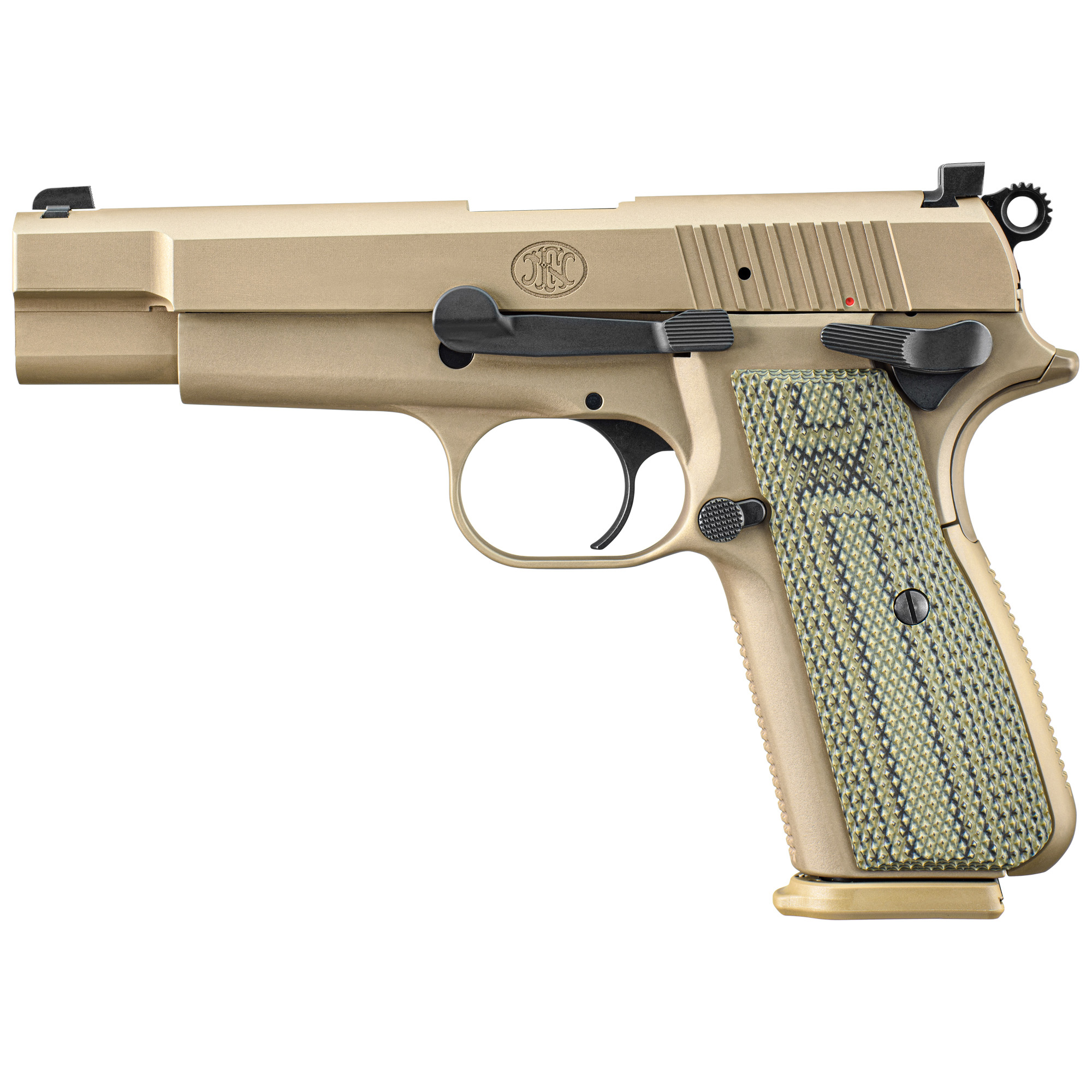 FN America 66-102107 High Power 9MM 17+1 FDE G10 Grips Blackout Sights - FN America - 9mm