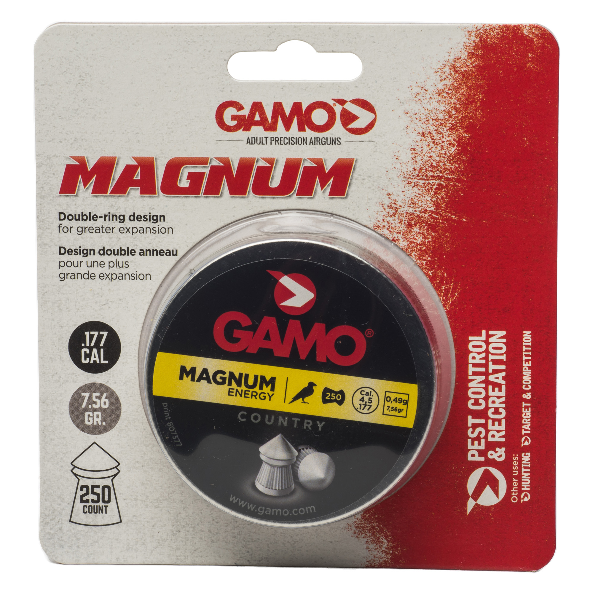 Gamo USA Gamo Magnum Spire Point Double Ring .177 Pellet Pointed Nose Tin
