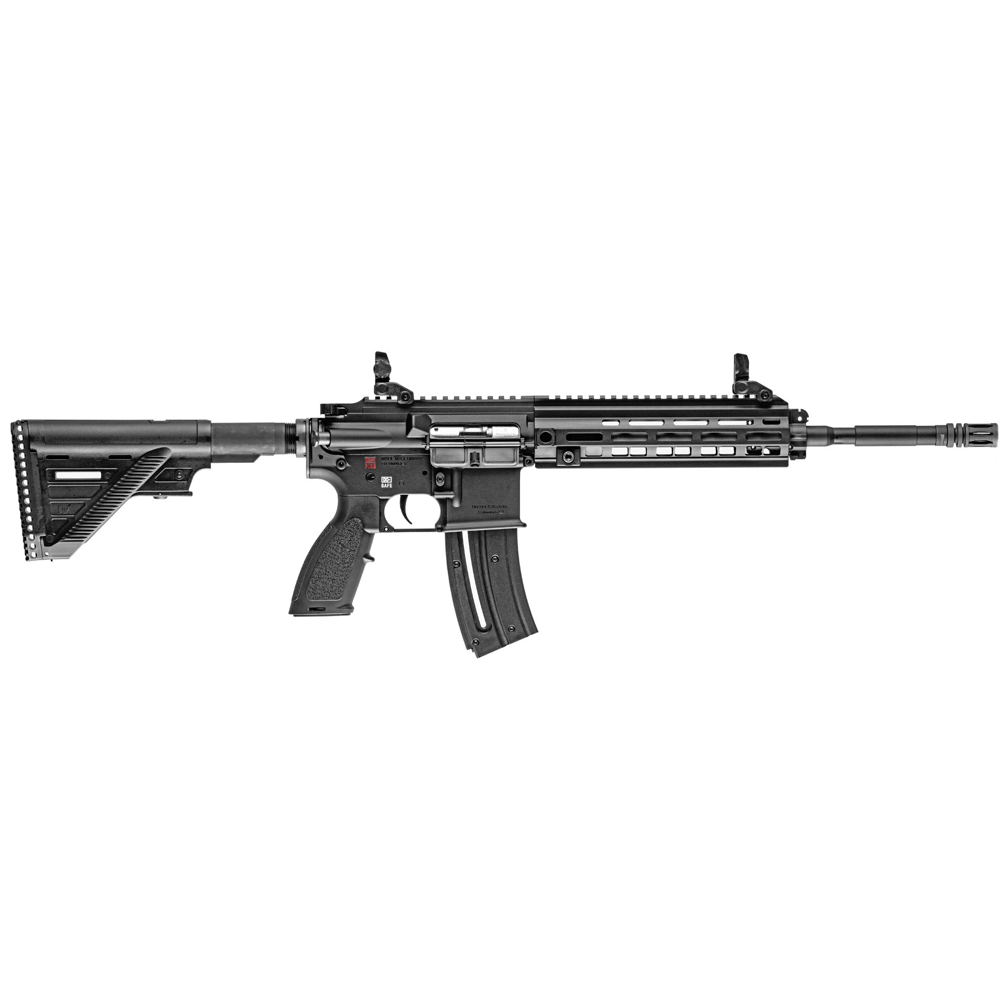 Legendary HK 416 .22 LR Semi-Automatic Rifle: Lightweight, Easy Control, Ideal for Training & Recreational Shooting