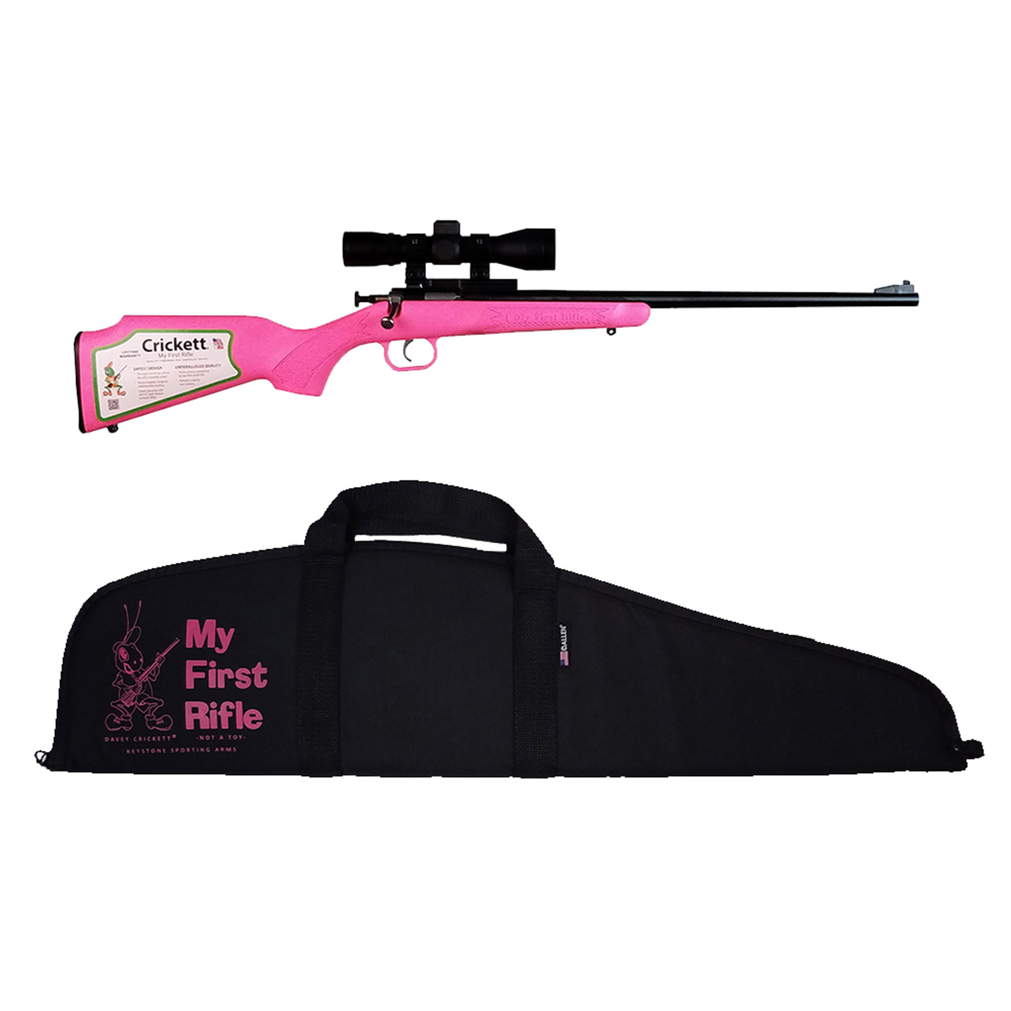 Crickett KSA2220BSC Youth .22 LR Rifle 16.12" Pink Stock Single Shot - Keystone Sporting Arms - 22 LR