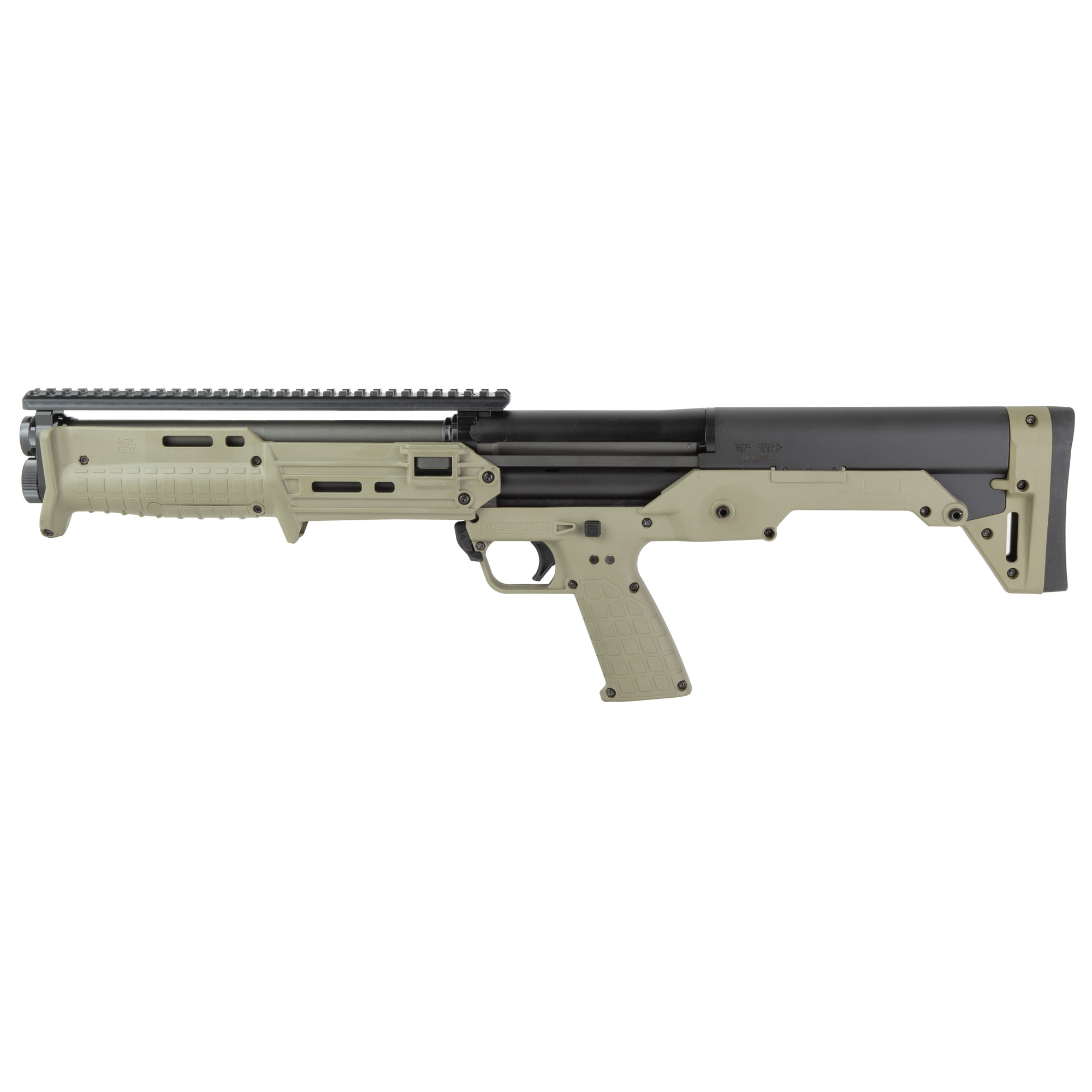Kel-Tech KS7 Gen 2 Pump Shotgun 12ga 3 Chamber 7rd Capacity 18.5 Barrel Tan