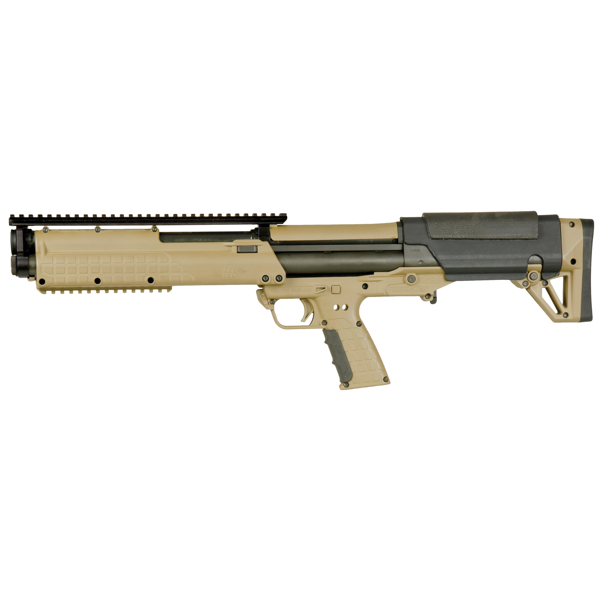 Kel-Tec Shotgun KSG 12 Gauge 14 Rounds Tan Flat Dark Earth Grip Stock