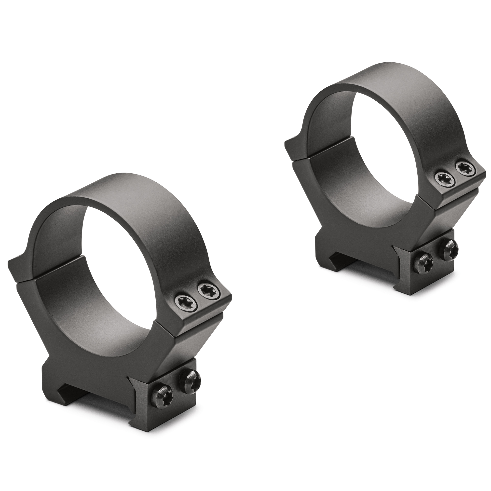 Leupold PRW2 34mm Medium Steel Cross-Slot Ring Set Matte Black