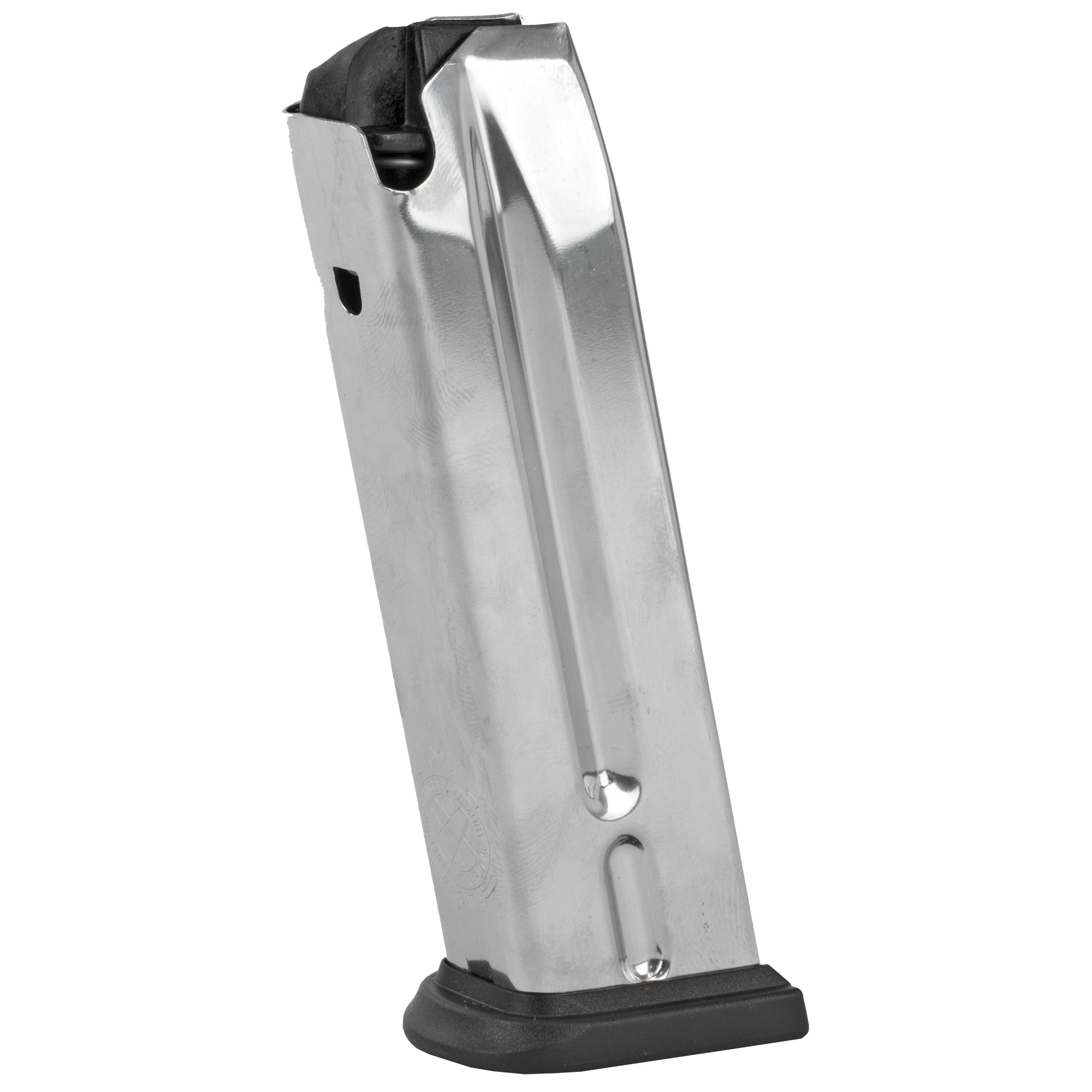Buy Springfield Armory XD Service/Tactical 9mm Luger 10-Round Stainless Steel Magazine with Black Polymer Base Plate online