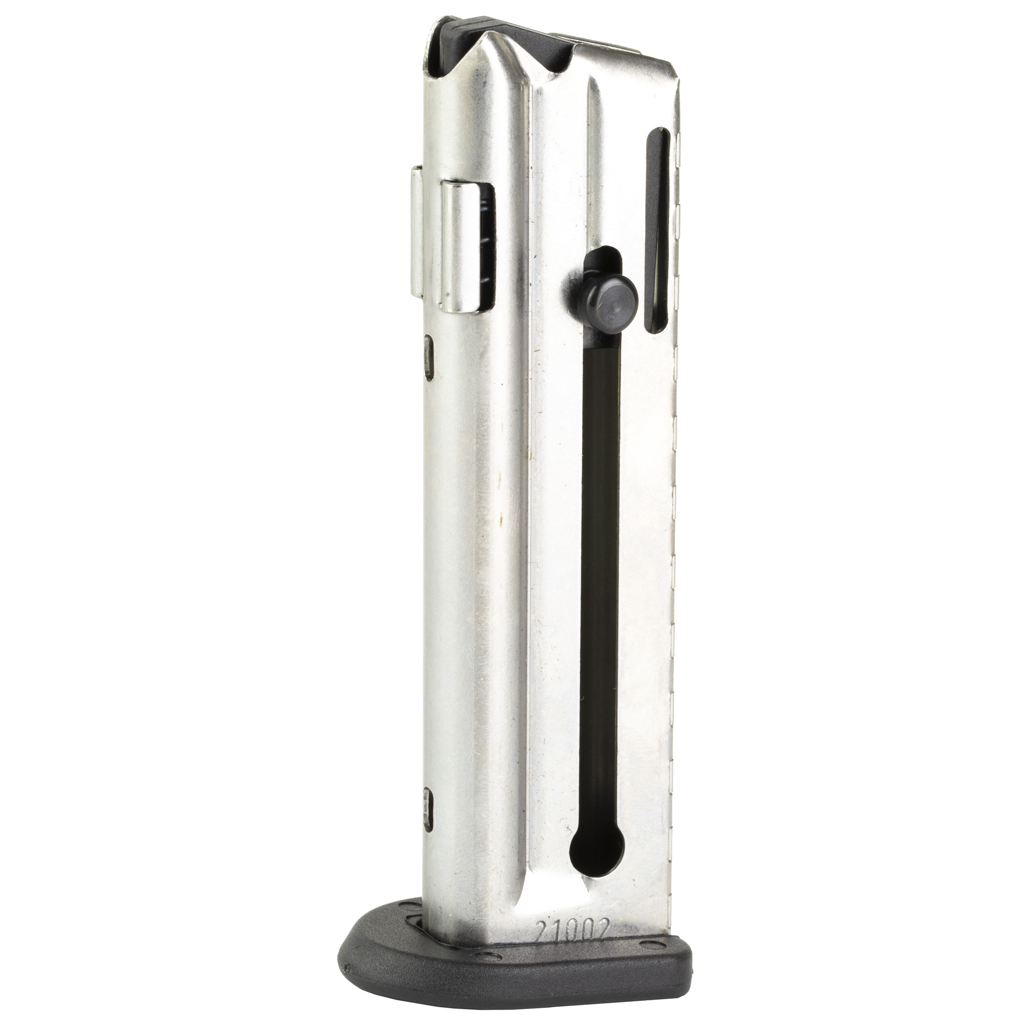 Walther P22 10-Round Magazine, .22LR, Stainless Steel, Nickel Finish, Detachable, No Finger Rest - Walther - 22 LR