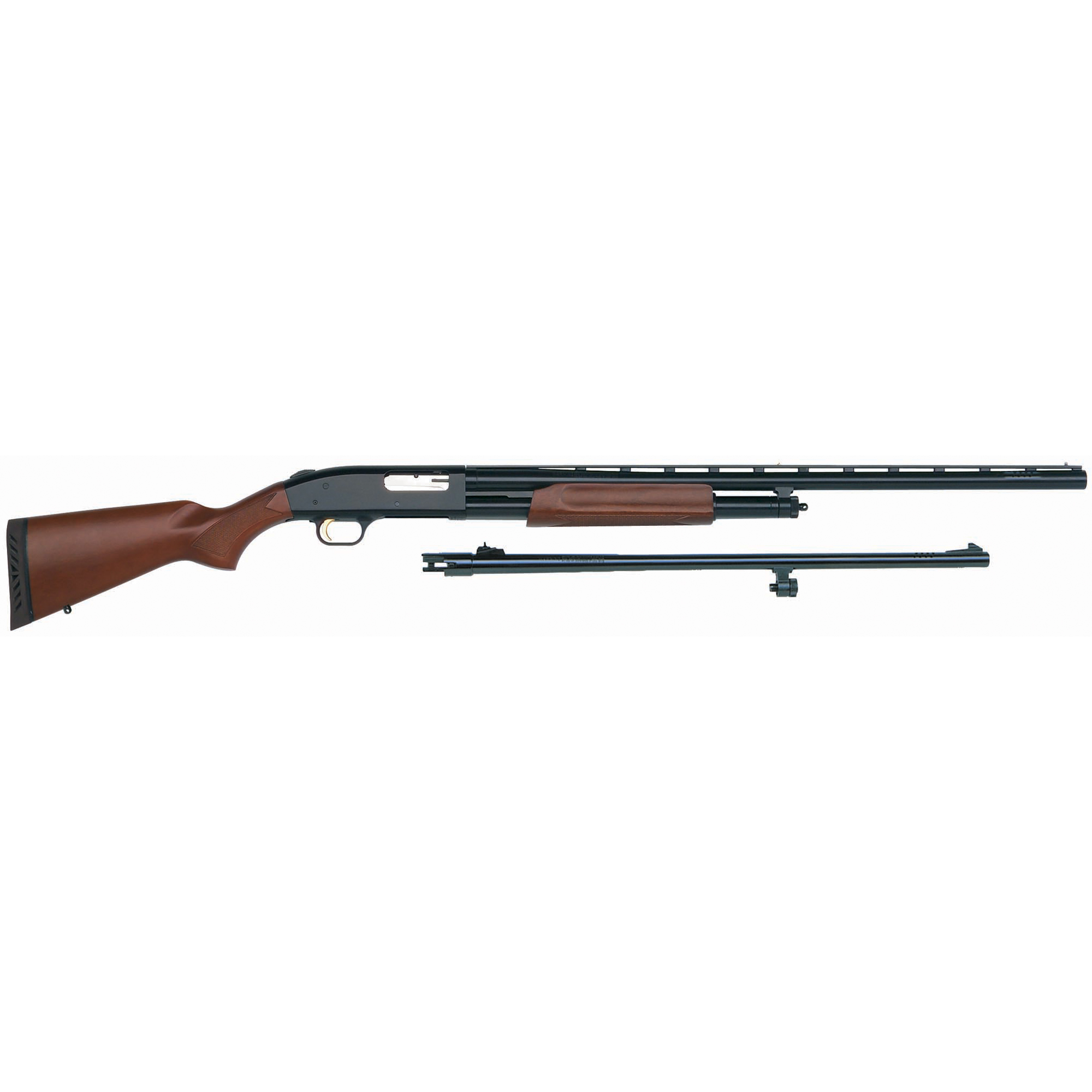 Mossberg 54264 500 Combo Field/Deer 12 Gauge 5+1 3" 24"/28" Vent Rib Barrel, Dual Extractors, Blued Metal Finish, Wood Stock, Accu-Set Chokes - Mossberg - 12 Gauge