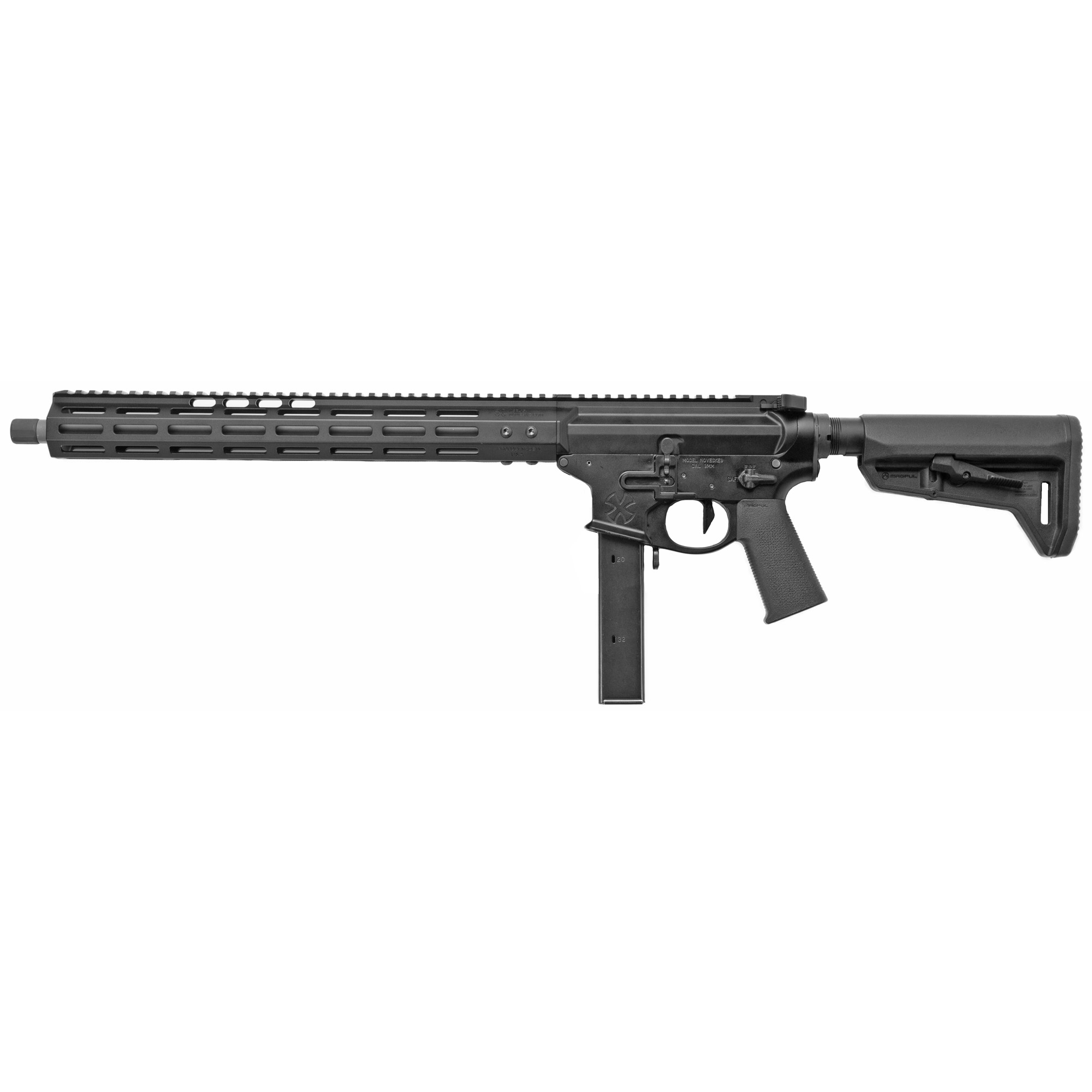 Noveske 02000833 Gen 4 AR 9MM 16" Black, SL-K Stock, NSR-15 MLOK, 32Rd