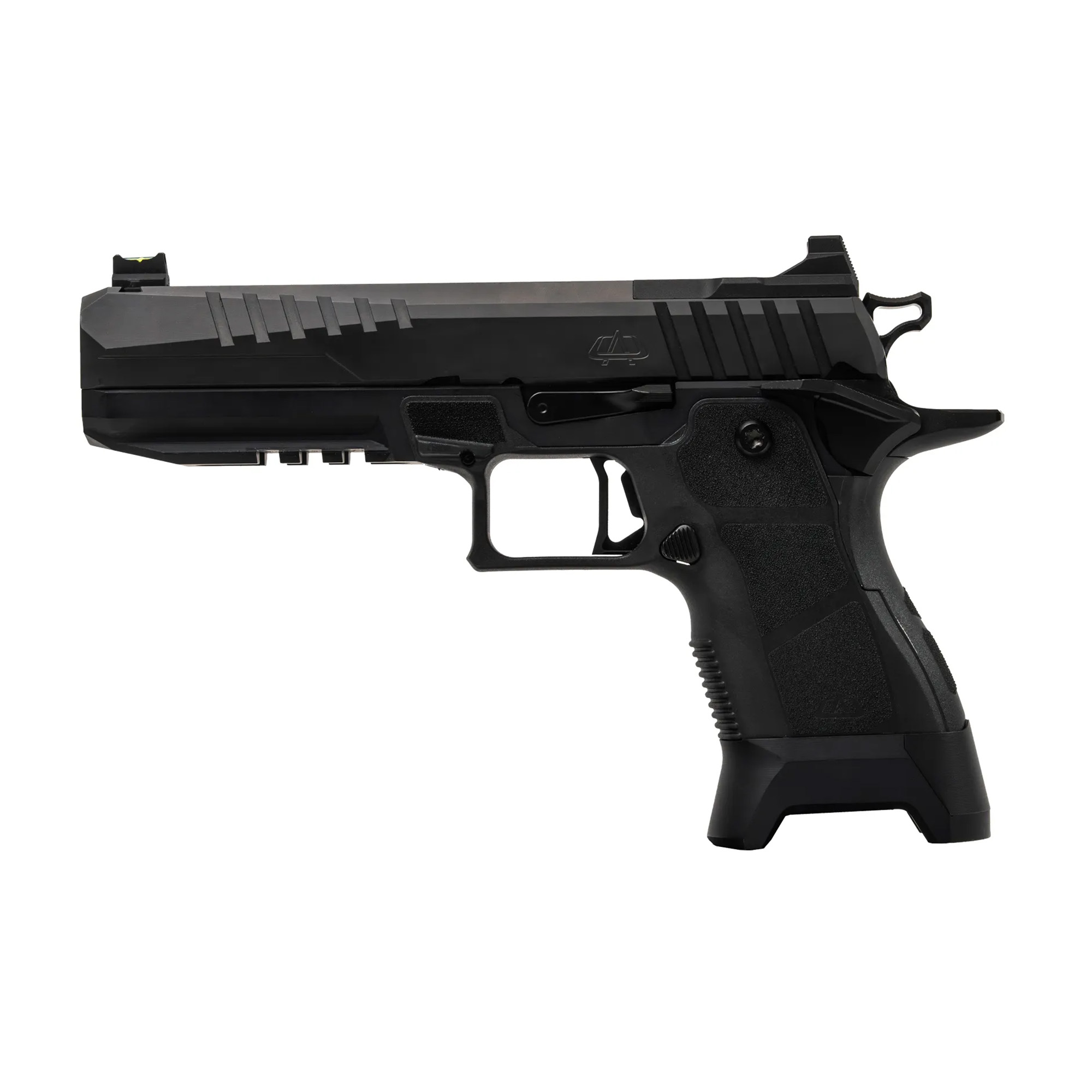 Oa Defense 2311 Full Size 9mm Luger 17+1 5" Stainless Barrel, Black Steel Optic Ready/Serrated Slide, Black Aluminum Frame w/Picatinny Rail, Black Polymer Grip, Ambidextrous
