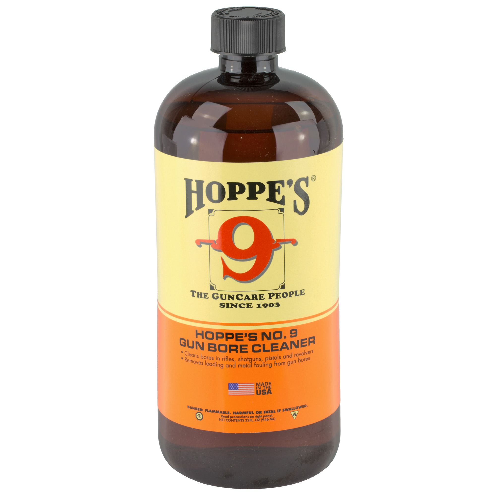 Hoppes 932 Gun Bore Cleaner 32 oz Removes Powder Lead Metal Fouling - Hoppe's - 32 OZ