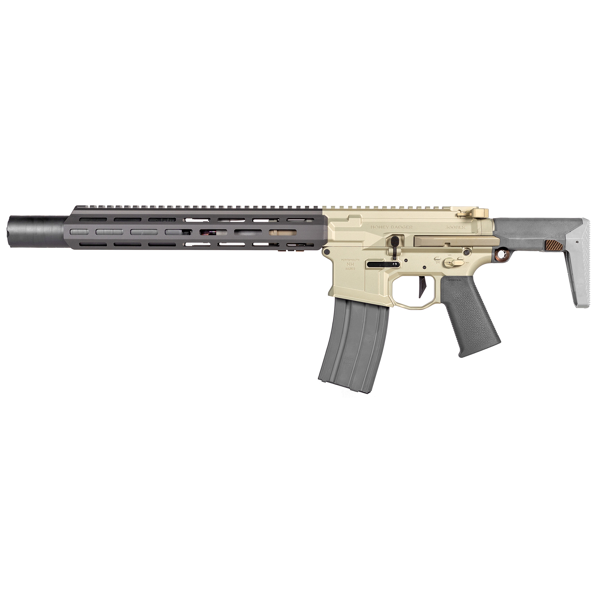 Q Honey Badger SBR 300 Blackout 7" Gray/Black