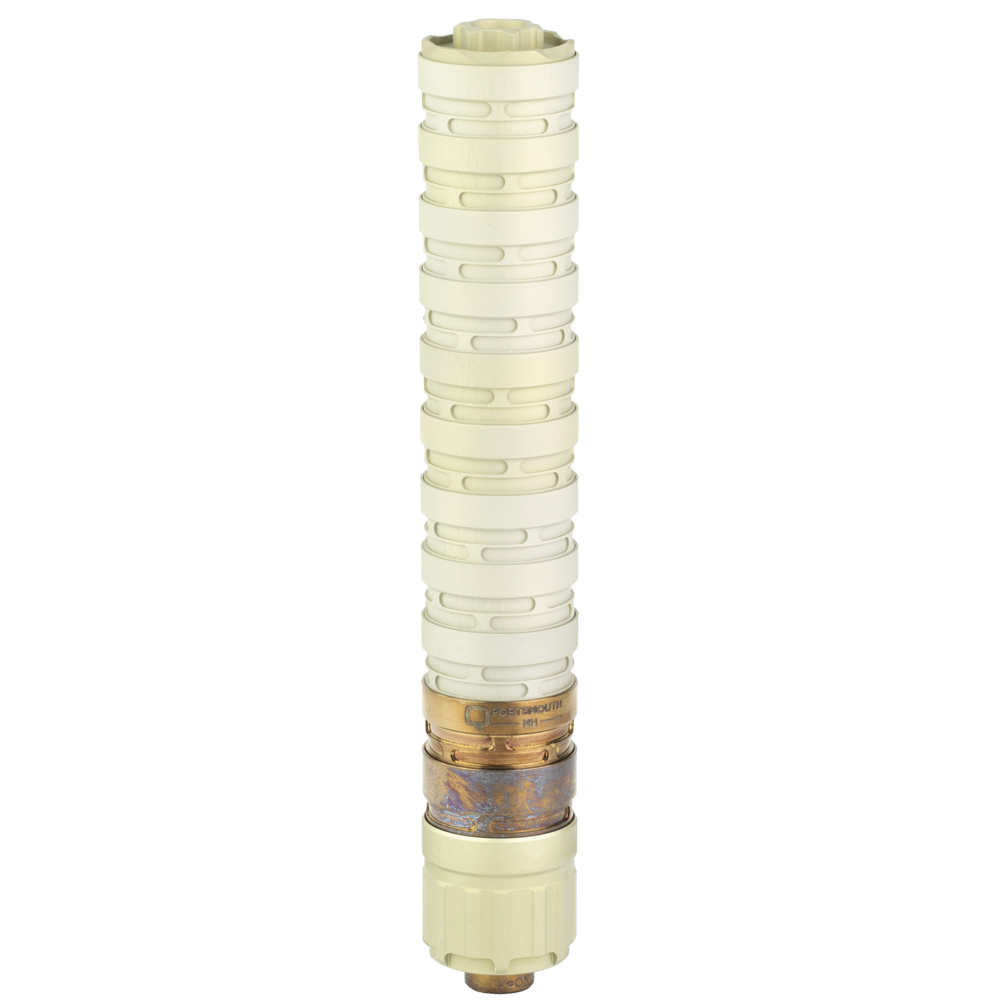 Q SIL-E-9 9mm 8.7 In 1/2-28 Clear Anodize Aluminum SS Baffles