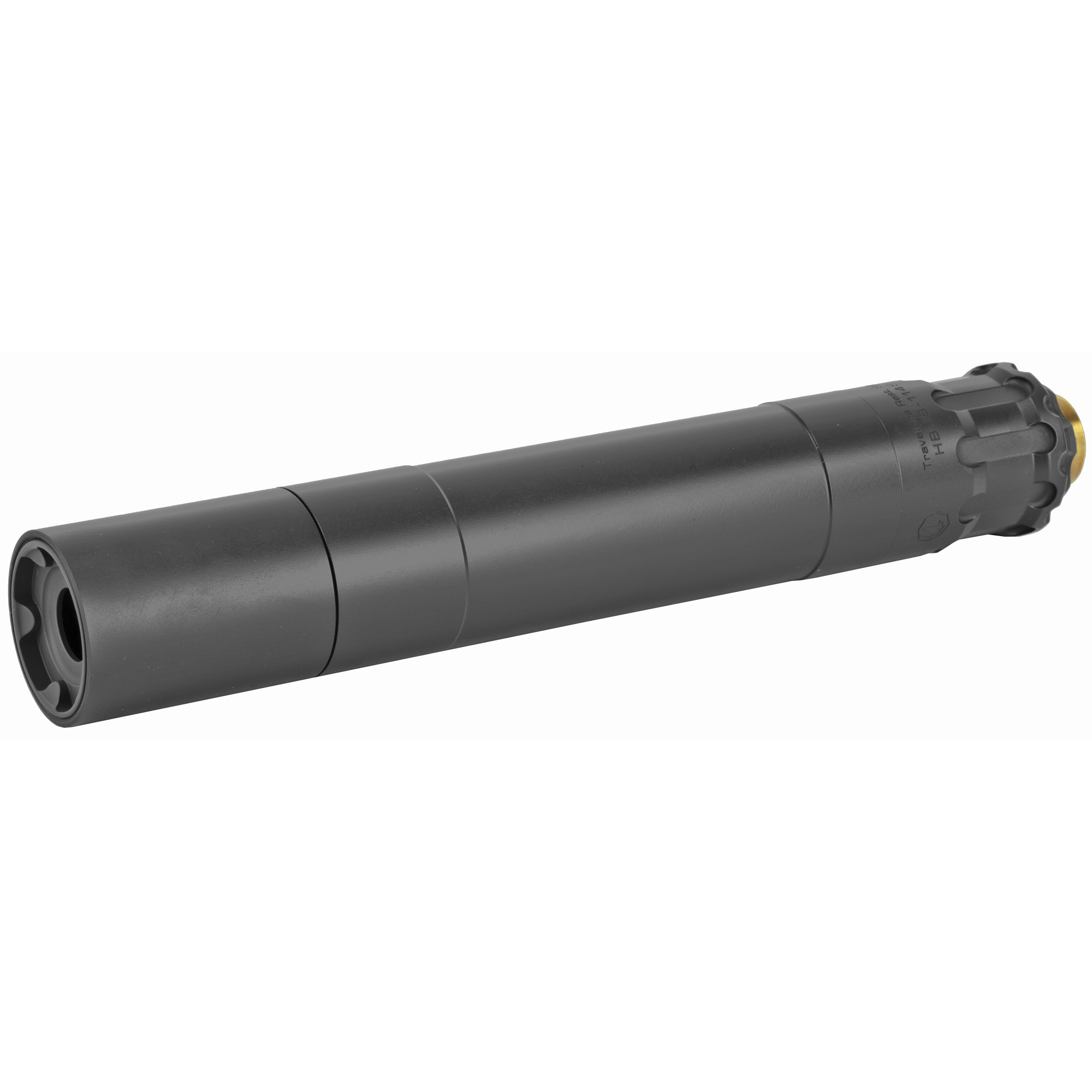 Rugged Obsidian45 Suppressor: 45 ACP, 1.37" Diameter, Black Cerakote