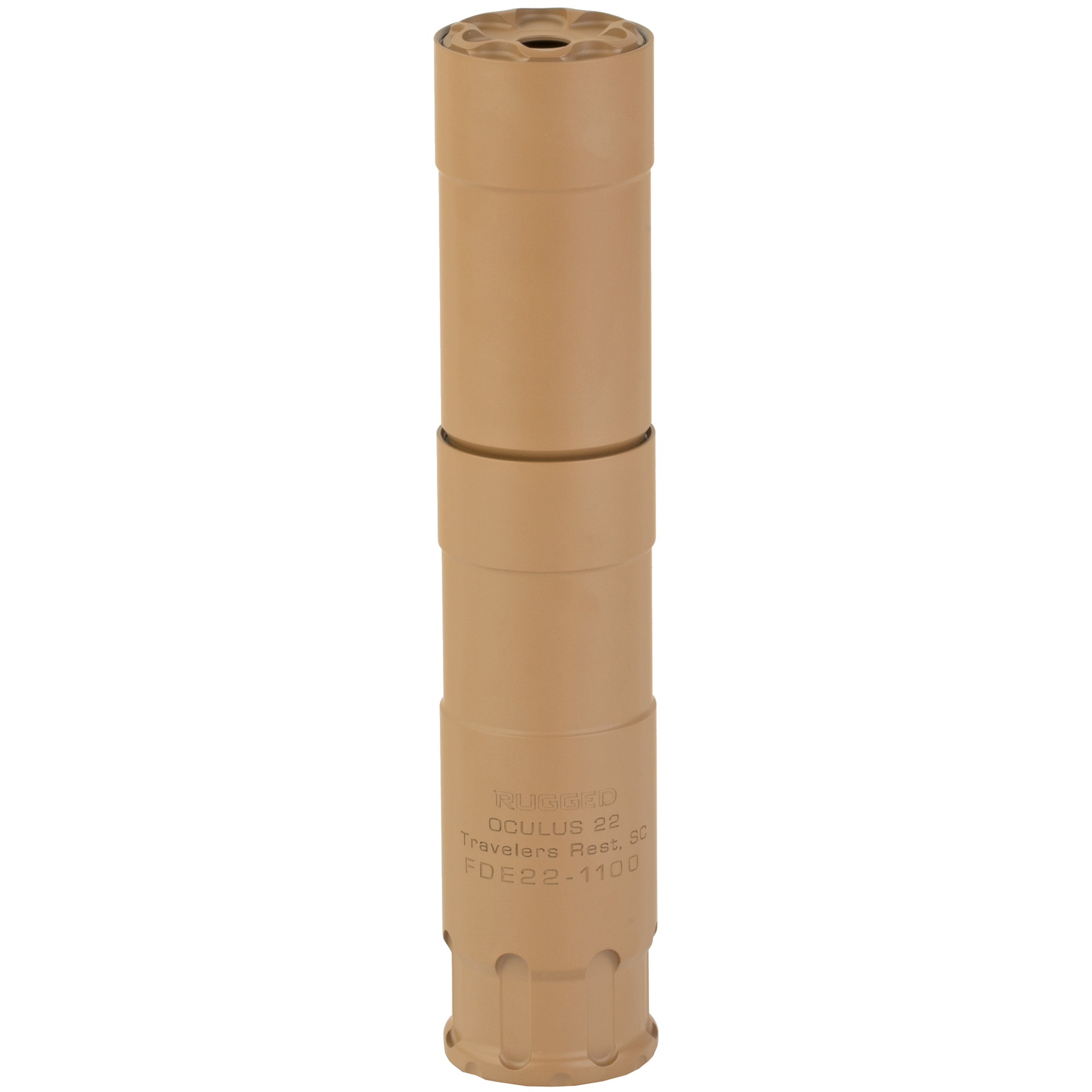 Rugged OCUFDE22 Oculus 22 Suppressor FDE, Rimfire 22 LR to 5.7X28mm