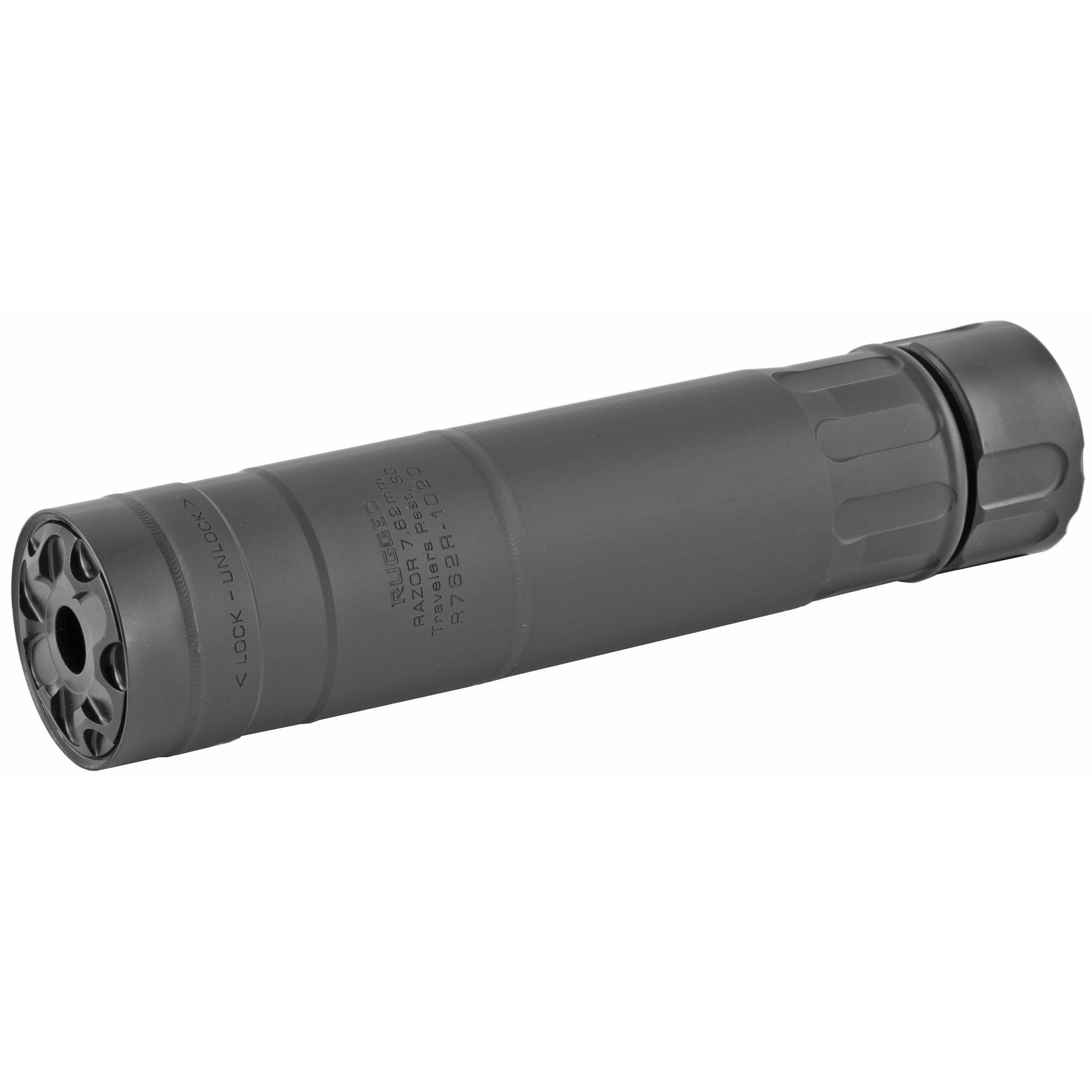 Rugged RZR01762 7.62mm Black Cerakote Tactical Suppressor