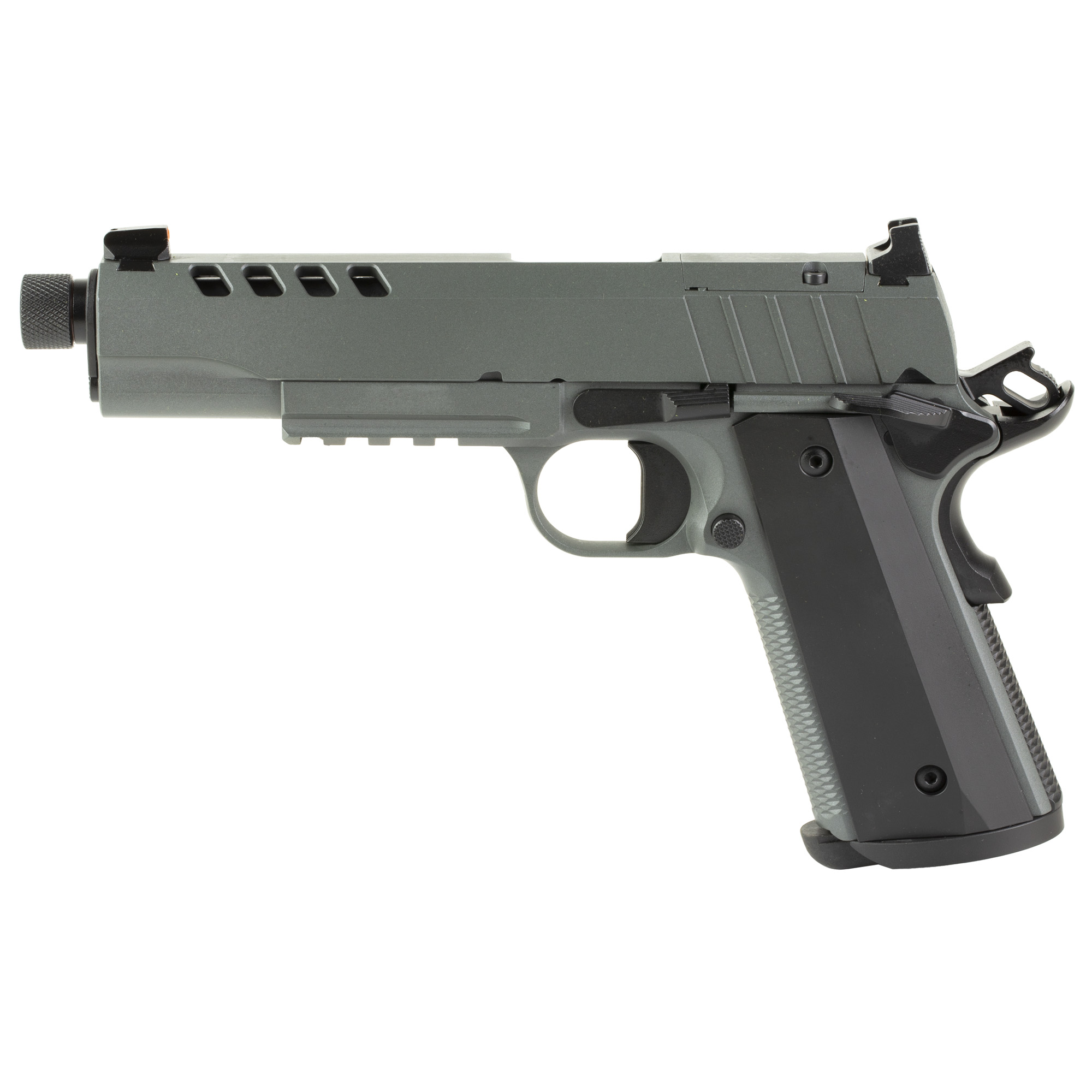 SDS Imports 1911 Night Stalker SF 9mm 5in Threaded Barrel Platinum Grey - SDS Imports - 9mm