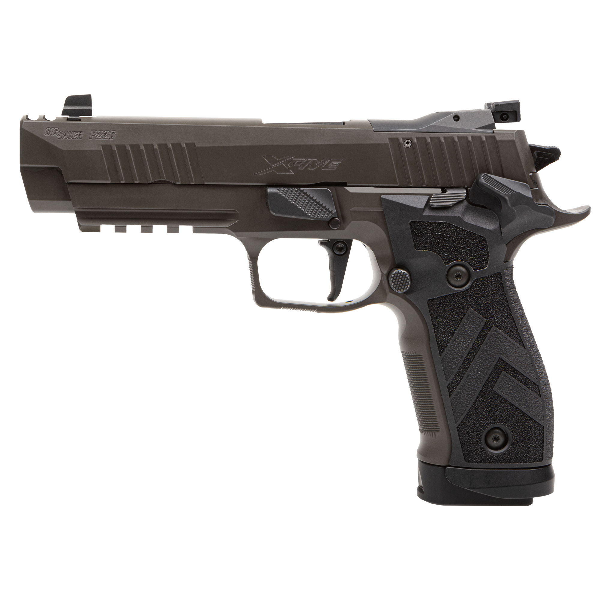 "Sig Sauer P226 XFIVE Legion 9mm Single-Action Alloy Frame with 4.4" Barrel, Adjustable Trigger, Xray3 Sights, Legion Gray Cerakote, 20 Round Magazines