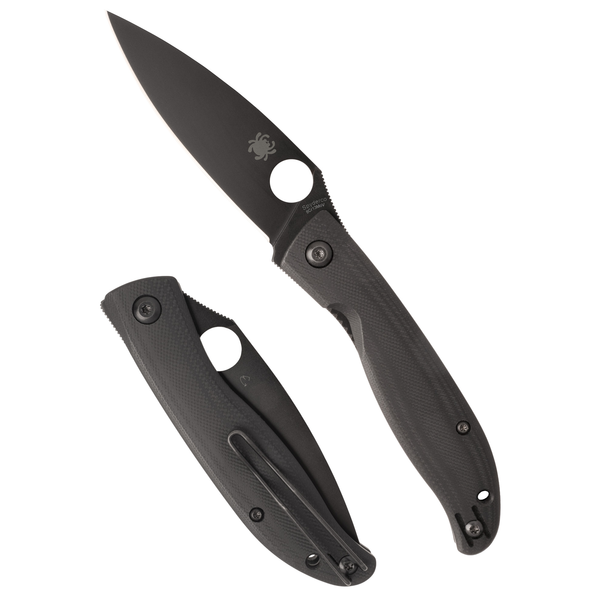 Spyderco Mantra 4 Folding Knife 3.34" Drop Point Blade 7.5" Overall Length - Spyderco
