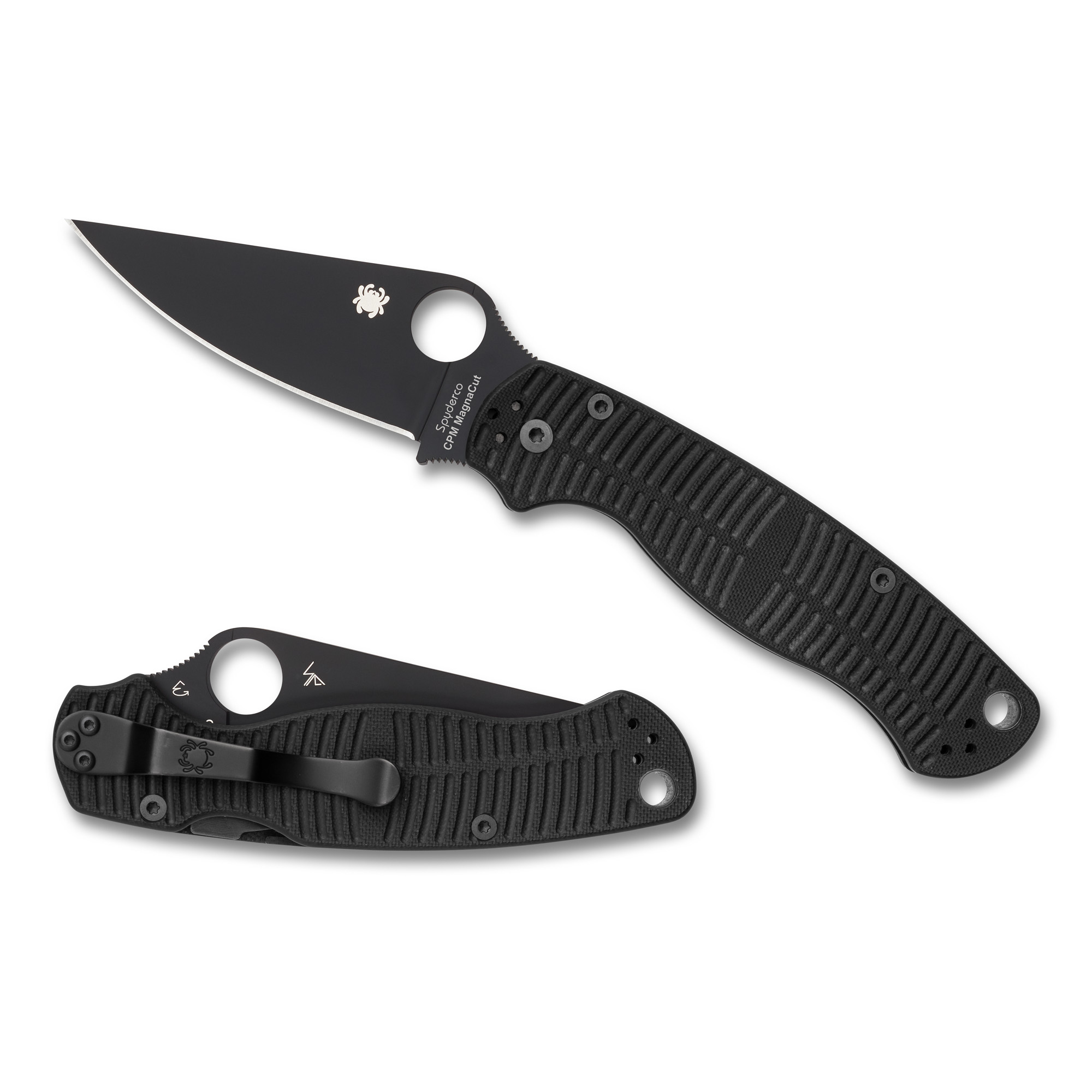 Spyderco C81GMCBKP2 Para Military 2 Salt Black G-10 CPM MagnaCut Knife