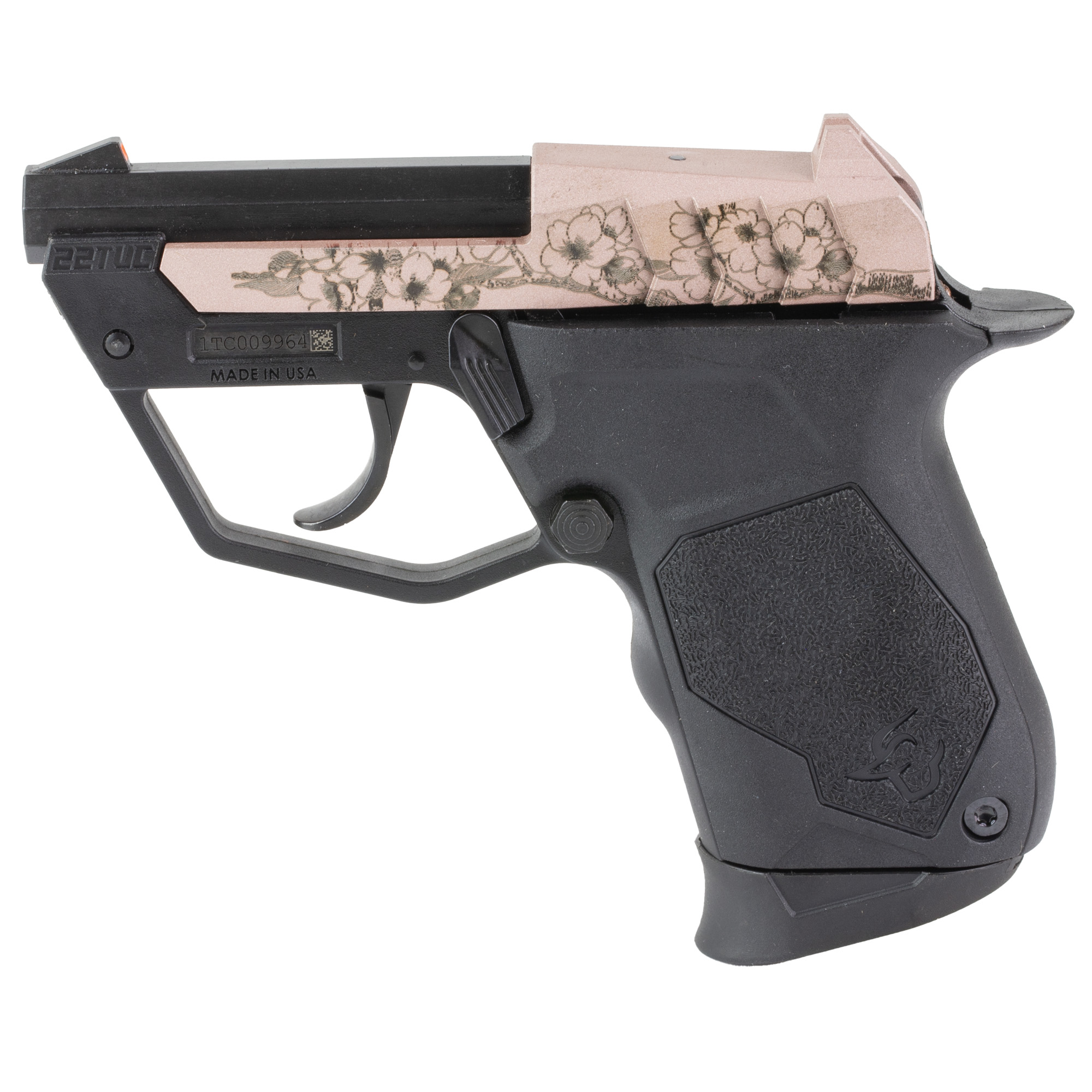 Taurus 22TUC Pistol 22 LR 3 in. Black/Cherry Blossom Engraved 9 rd.