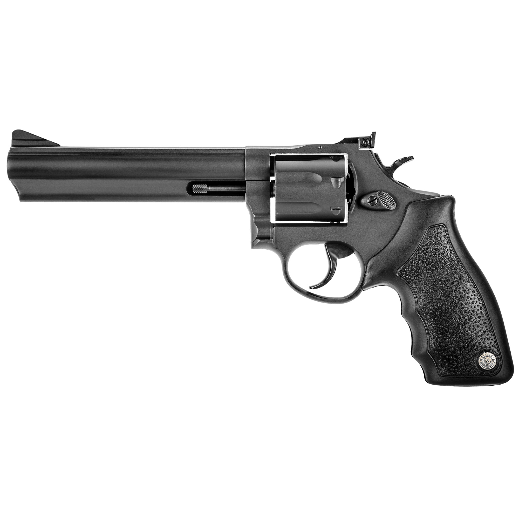 Taurus 2-660061 Revolver, .357 MAG Caliber, 7-Round Capacity, 6-Inch Barrel, Rubber Grip, Blue Finish, DA/SA Action, Fixed Front Sight, 40 oz Weight
