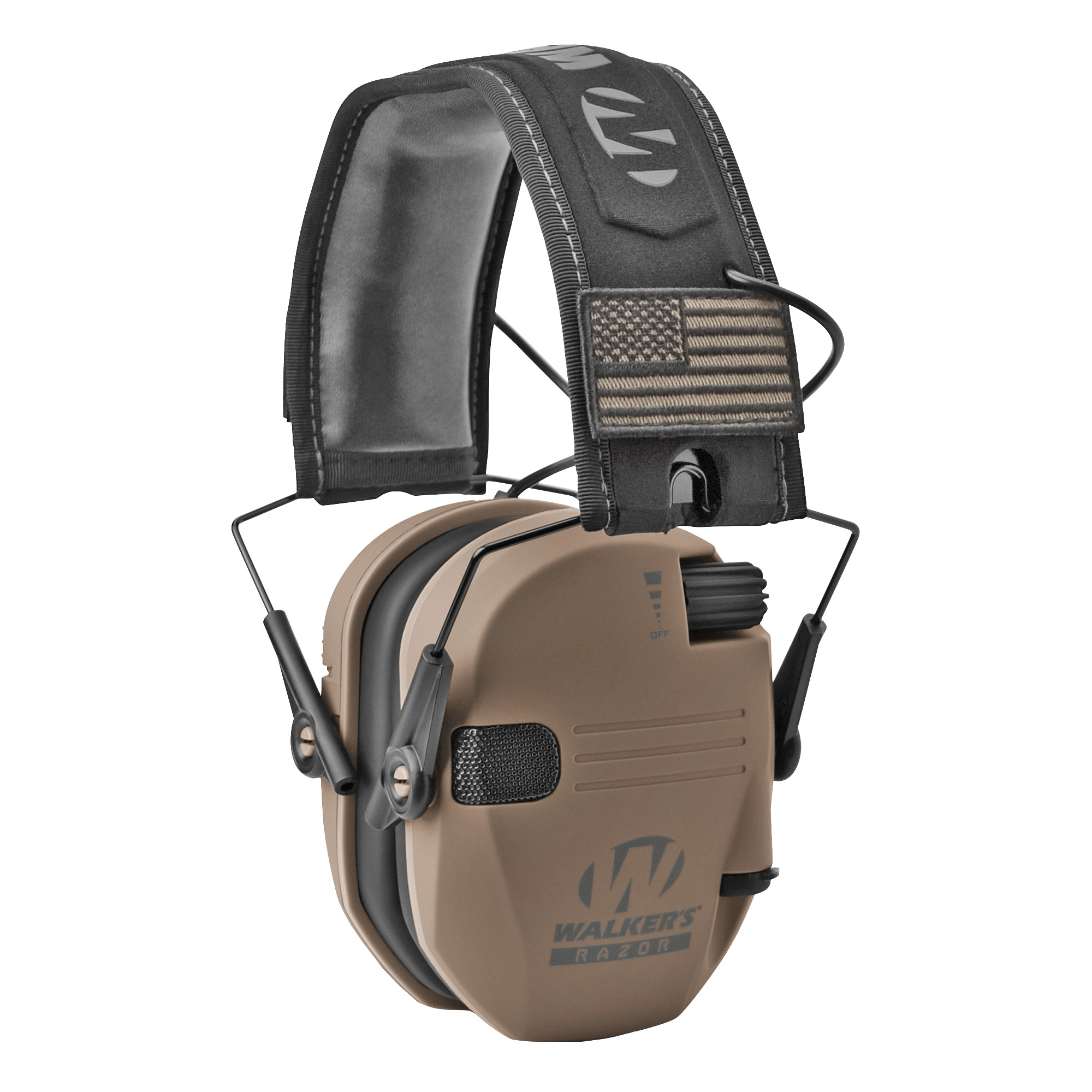 Walkers Razor Slim Electronic Muff 23 dB FDE Patriot - Walker's - FLAT DARK EARTH/BLACK