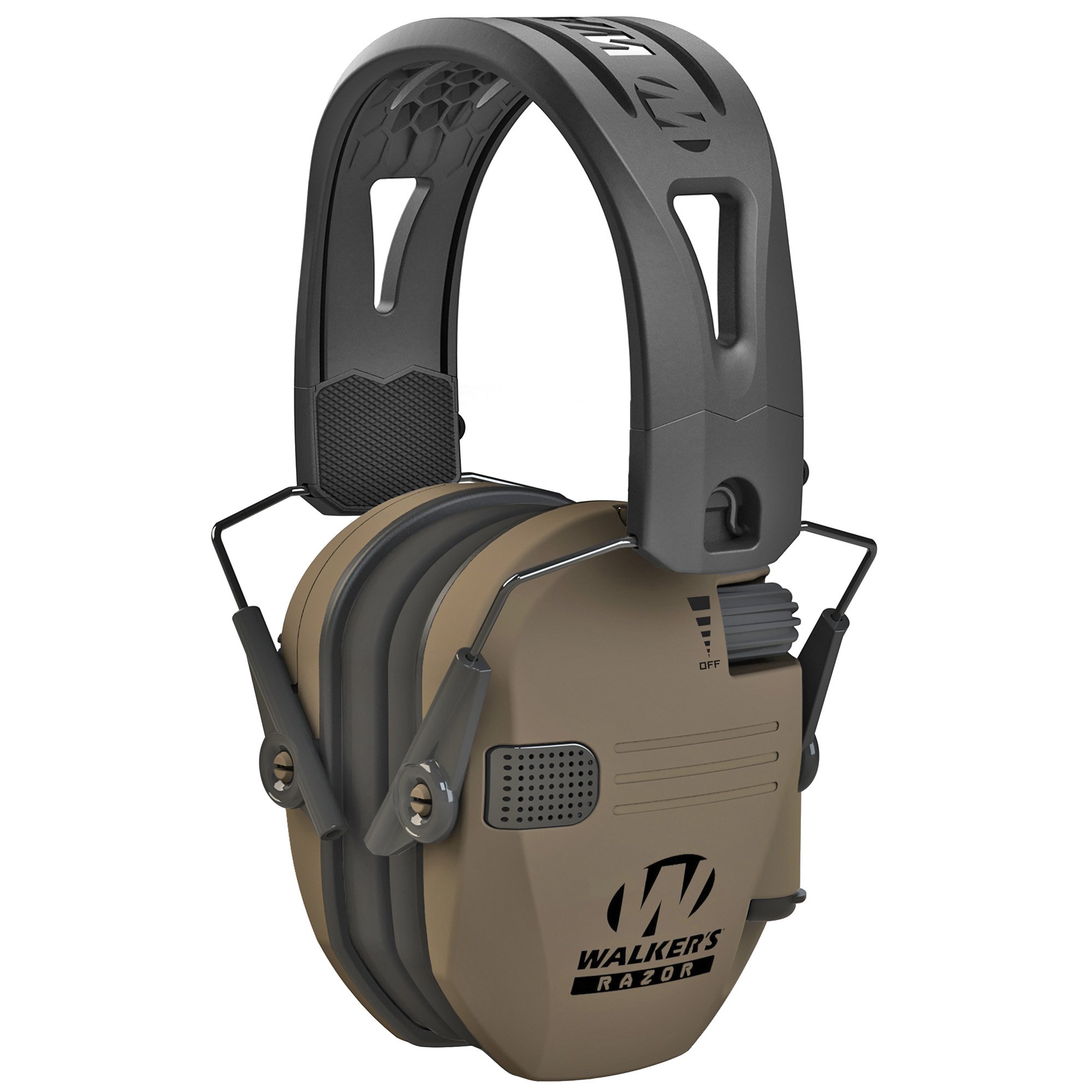 WALKER'S GAME EAR Razor Tacti-Grip Flat Dark Earth Electronic Earmuffs - Walker's